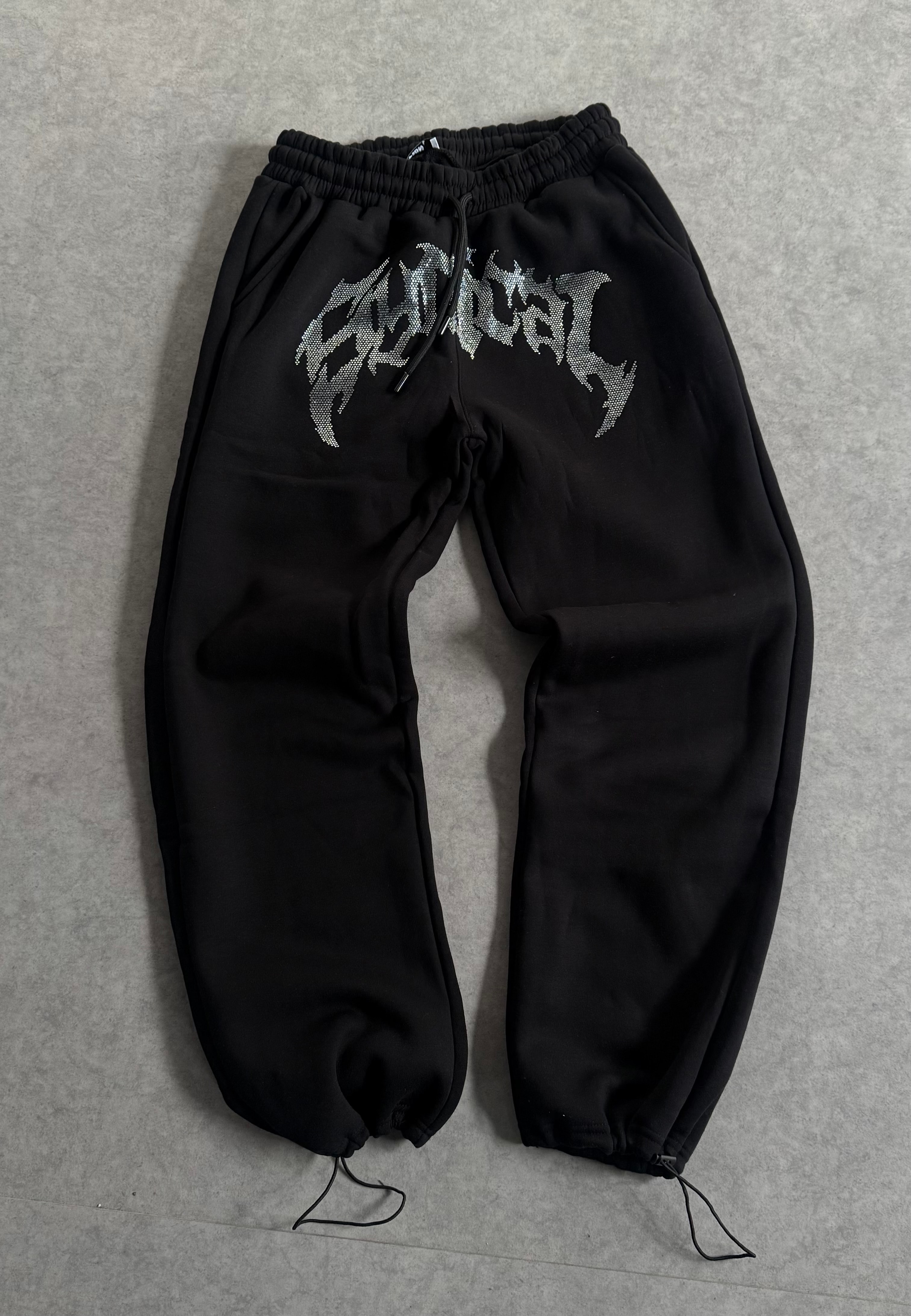 Taşlı Baggy Eşofman Kışlık Kumaş 