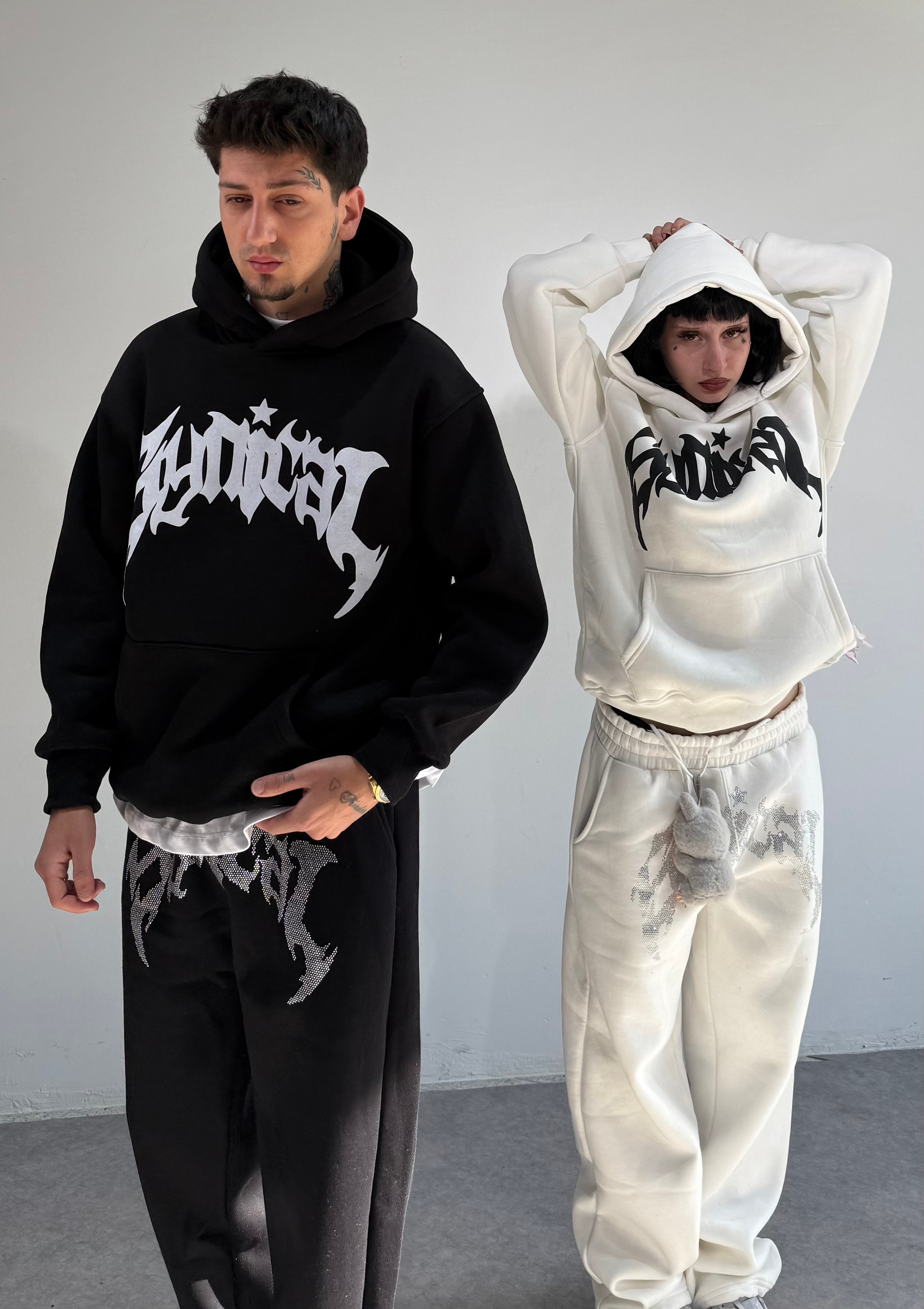 Kışlık Kumaş Oversize Premium Kanatlı Sweatshirt