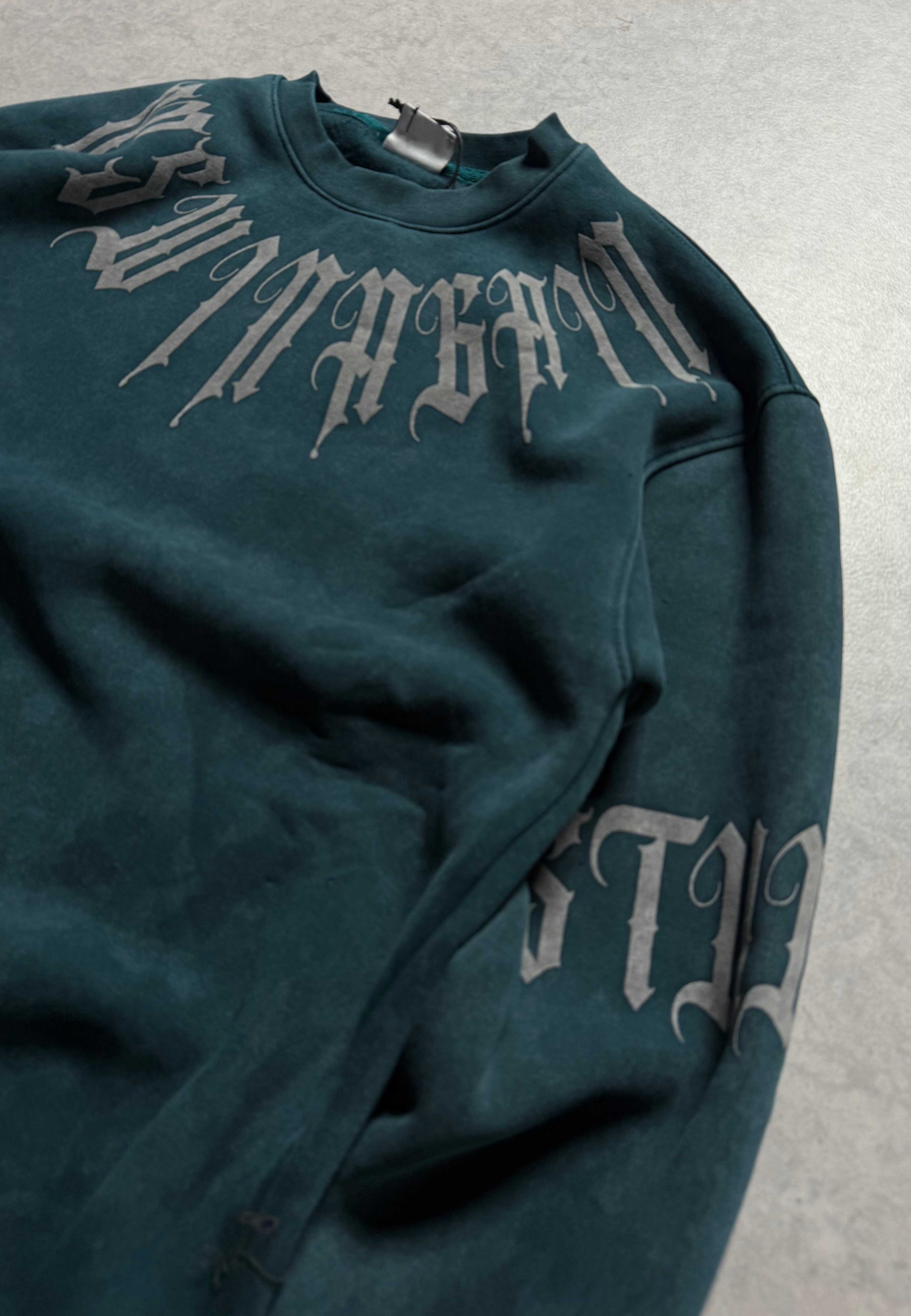 Acid Wash Baskılı Oversize  Sweatshirt