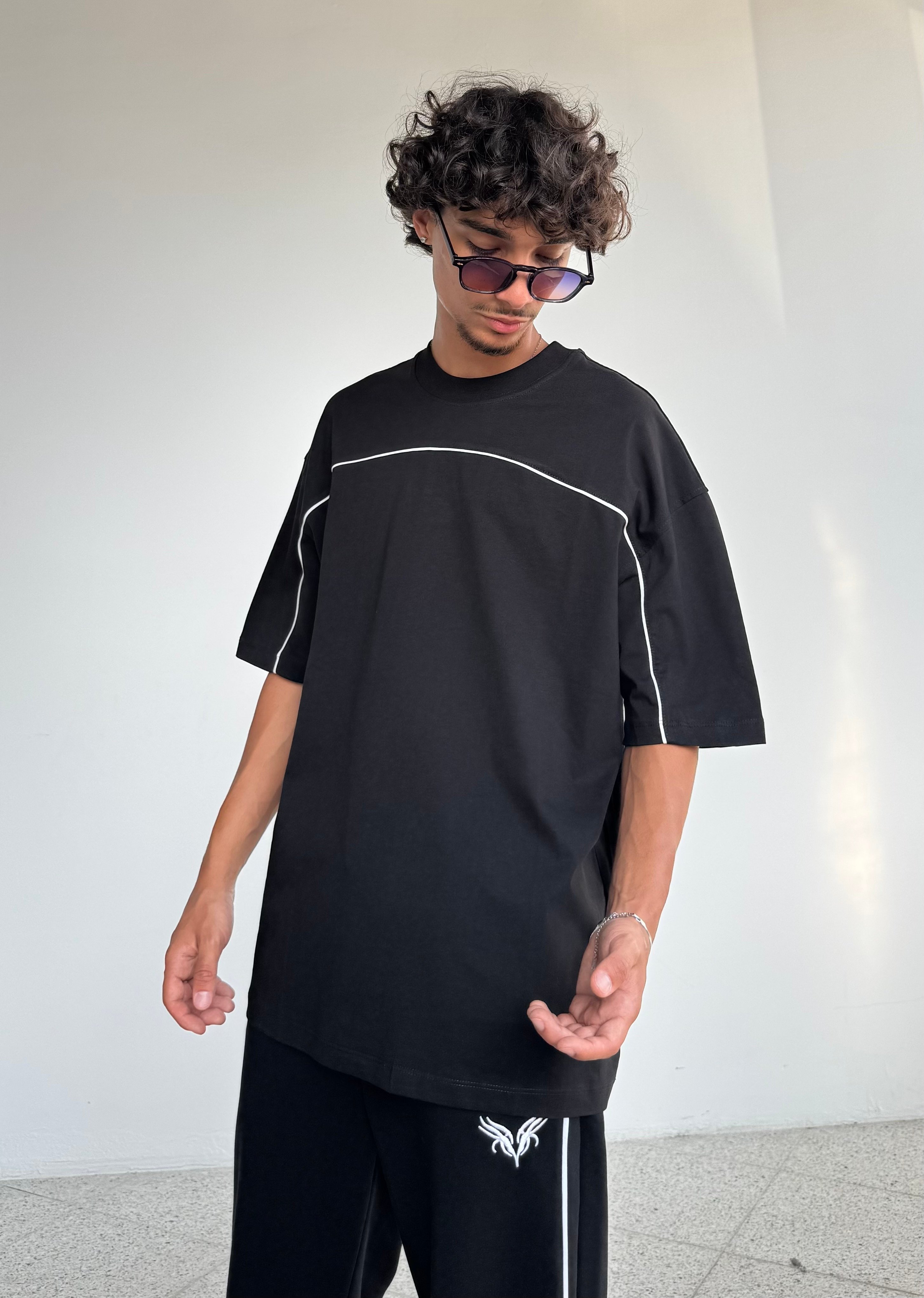 Biye geçişli Oversize Premium tişört