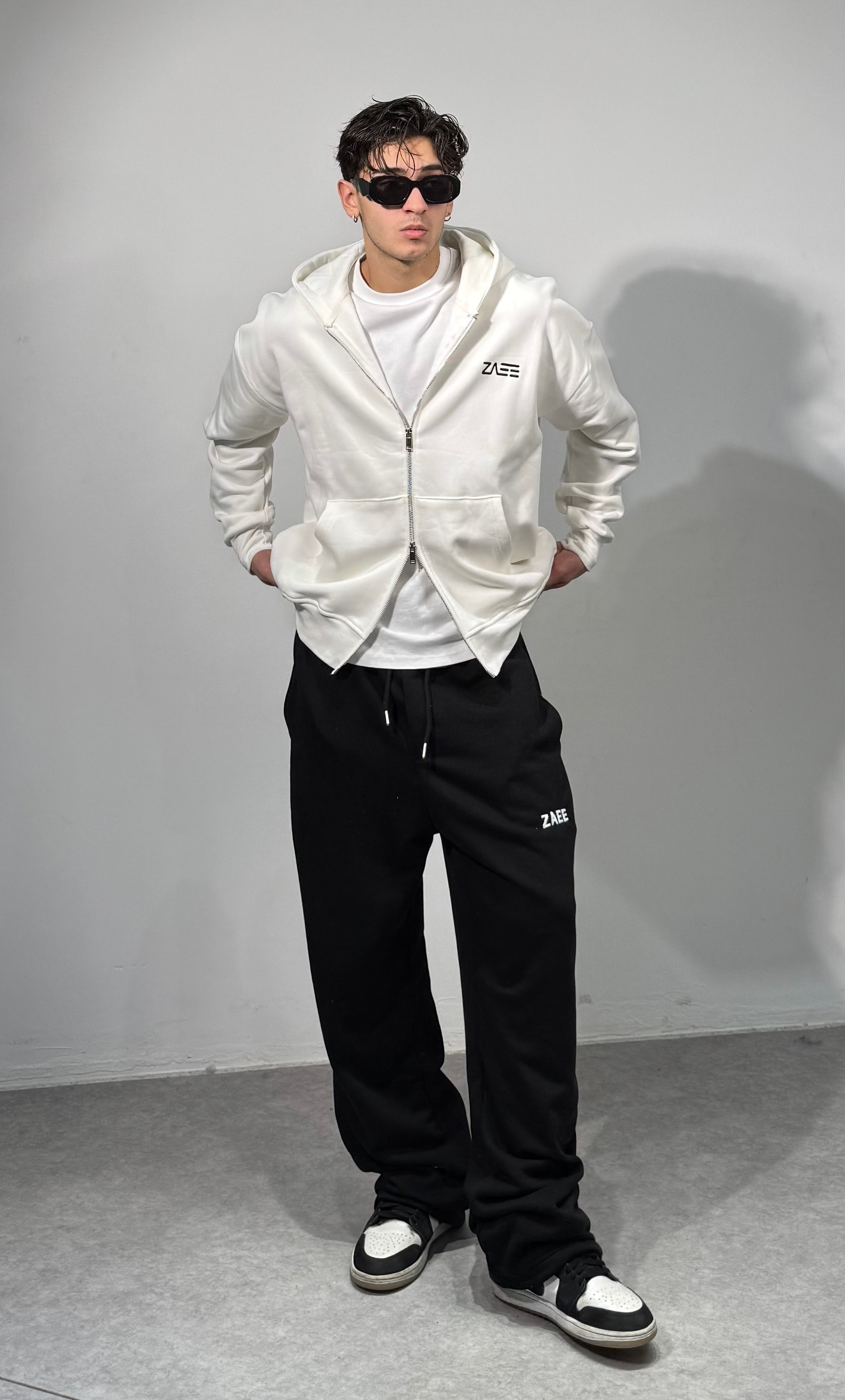 Özel ZAEE Logo Kışlık Double Zipp Oversize Hoodie