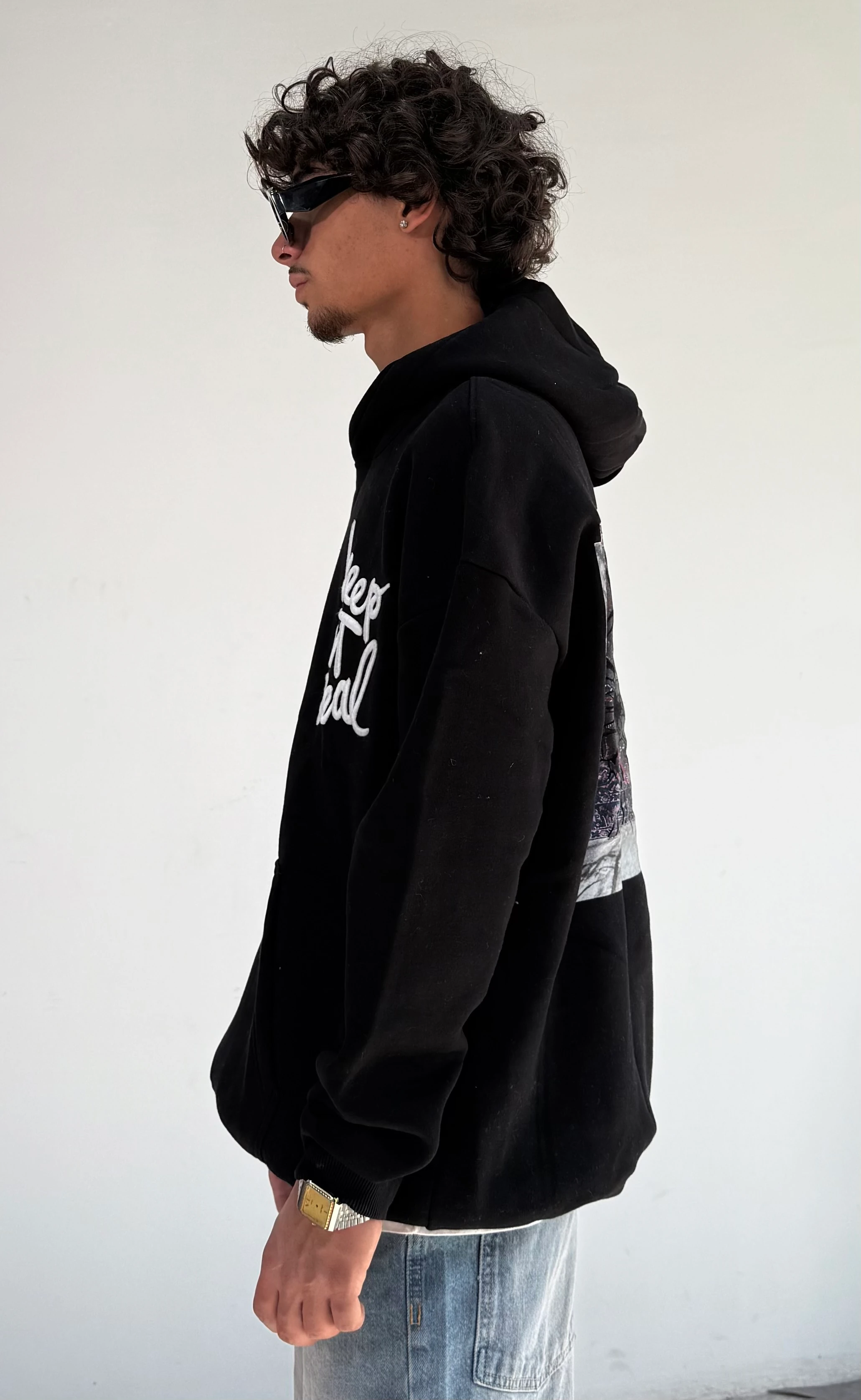 Keep İt Real Nakışlı Oversize Premium Sweatshirt