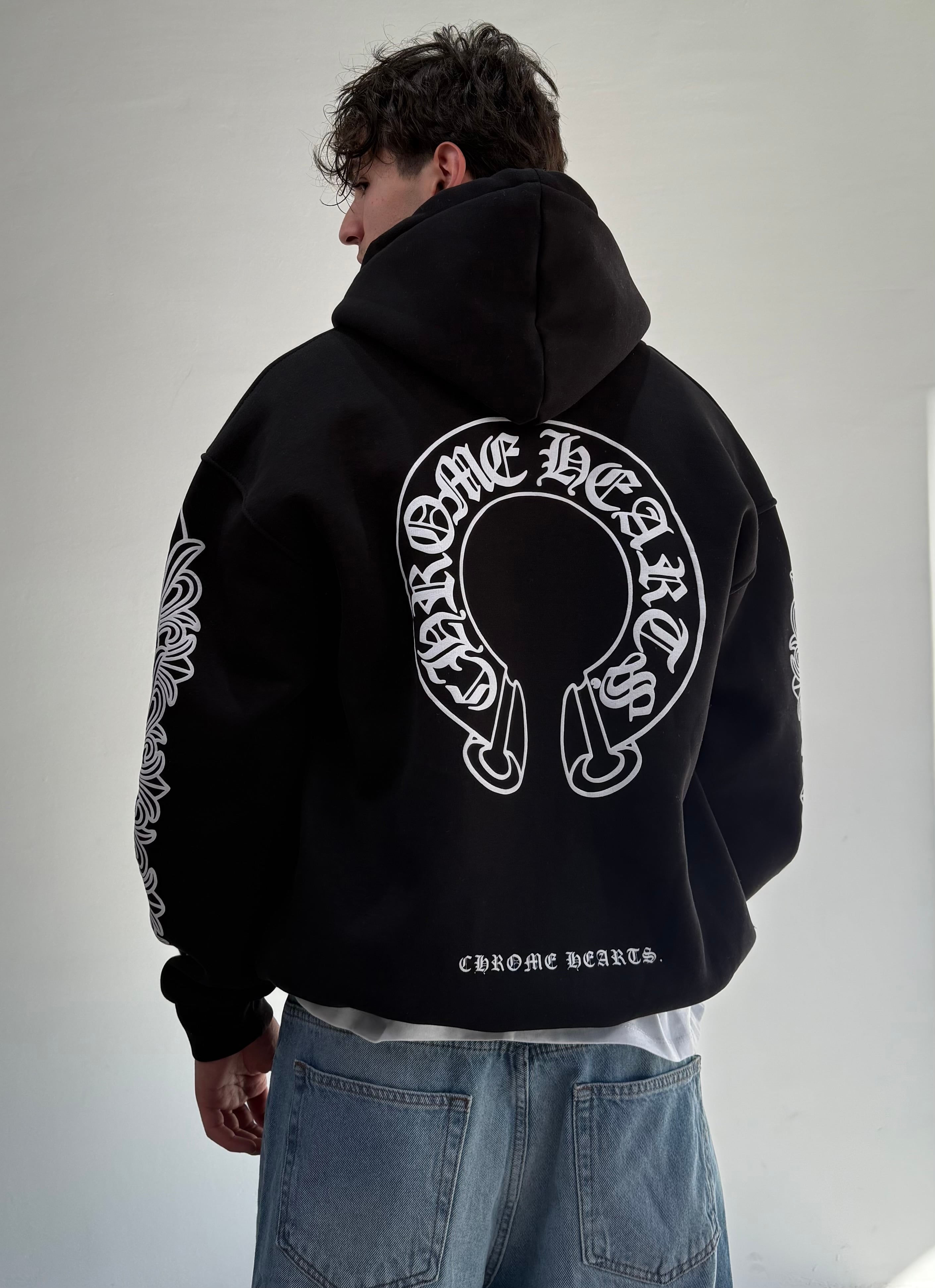 c. Baskılı Oversize Fermuarlı Sweatshirt