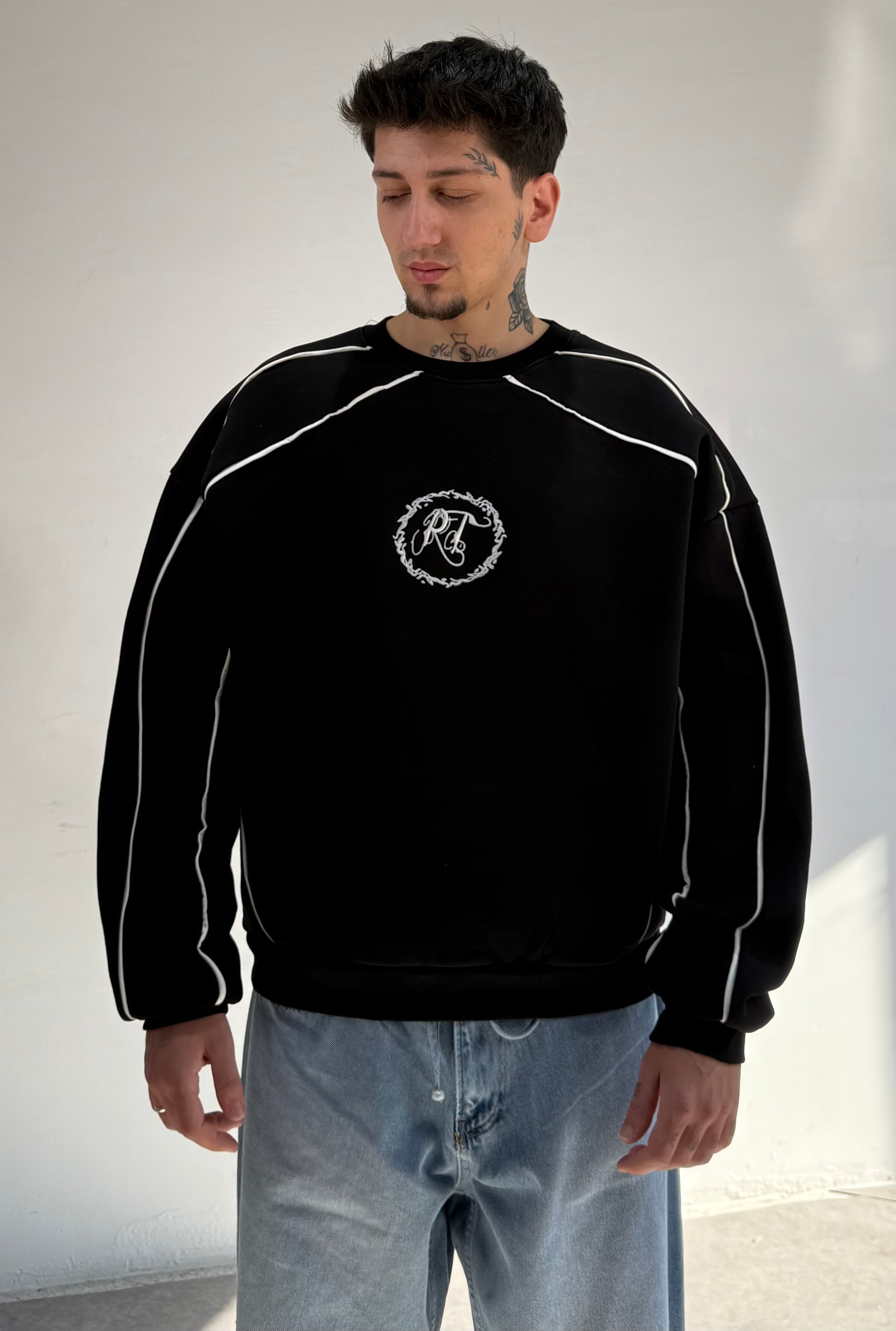 Biye Geçişli Oversize Premium Sweat 