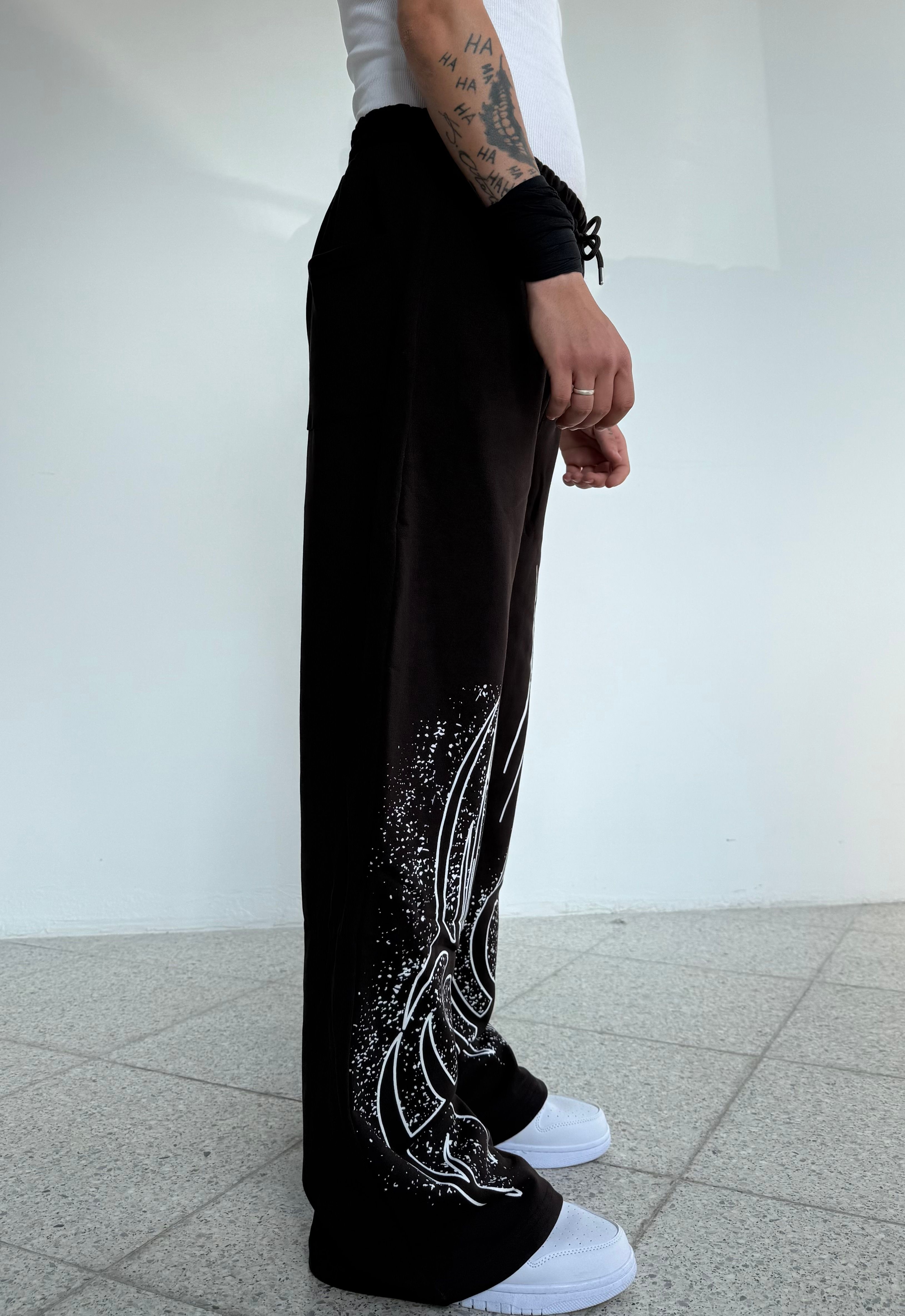 Baskılı Baggy Eşofman Altı