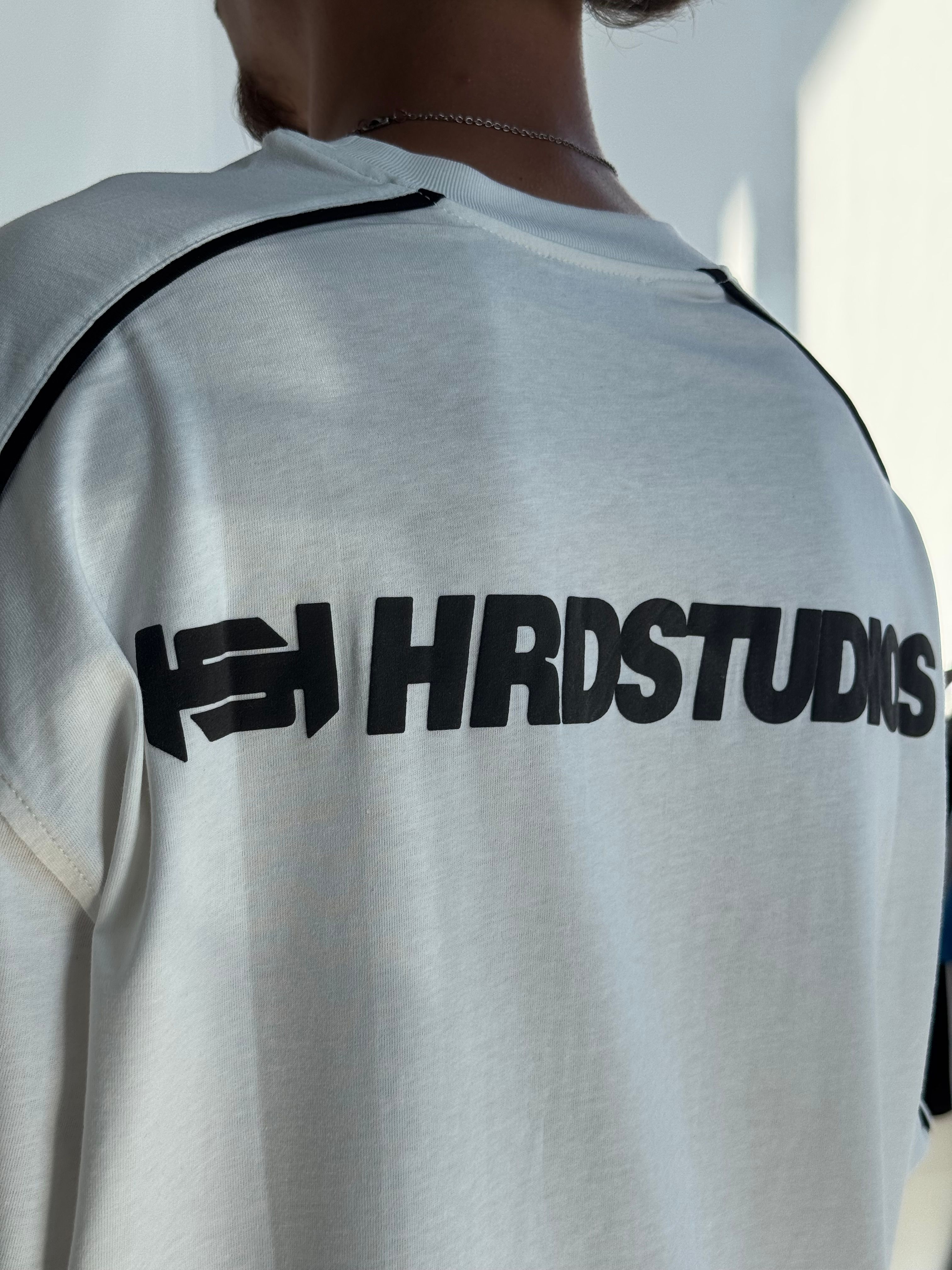 HRDSN Baskılı Biye Geçişli Oversize Tişört 