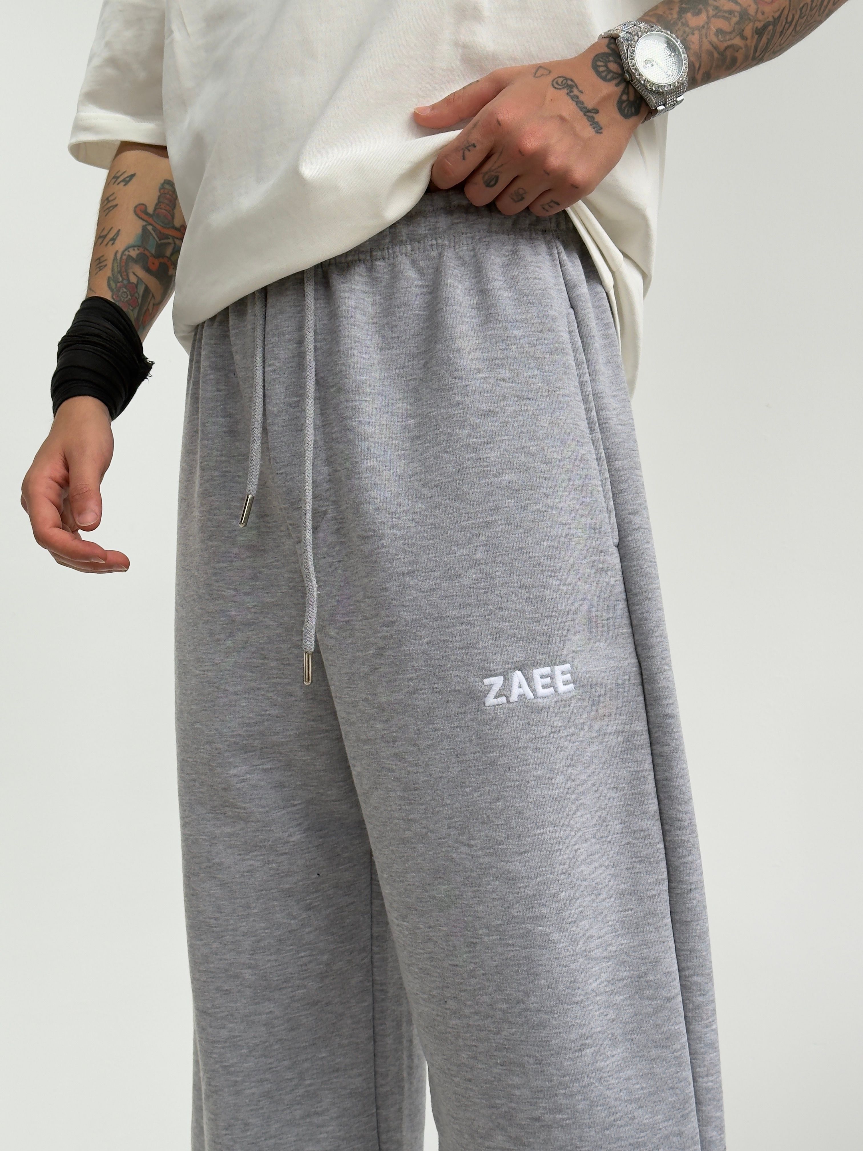 ZAEE Nakışlı Yazlık Kumaş Ayarlanabilir Paça Baggy Premium Eşofman Altı 