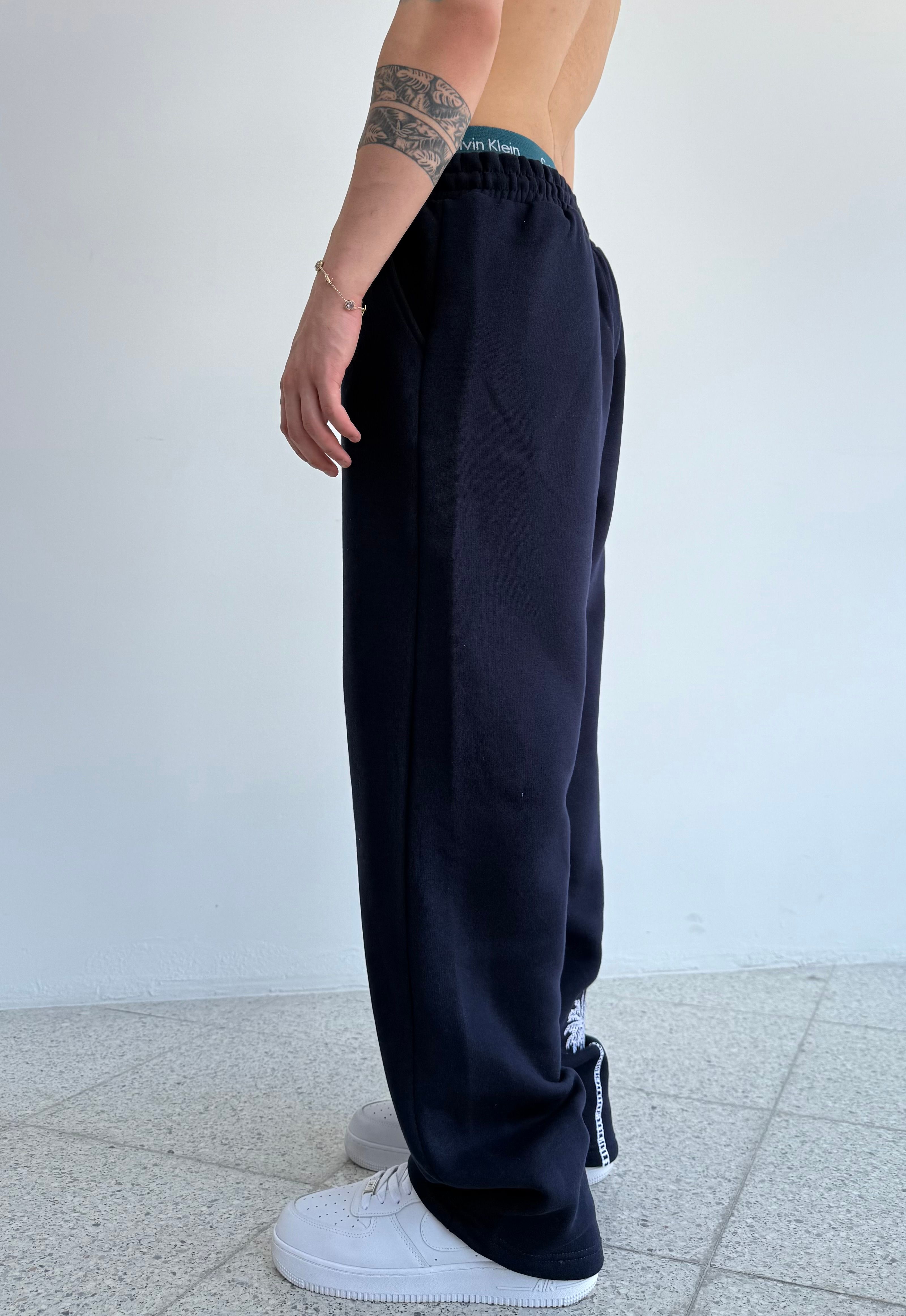 Kışlık Çam Nakışlı  Baggy  Eşofman Altı 