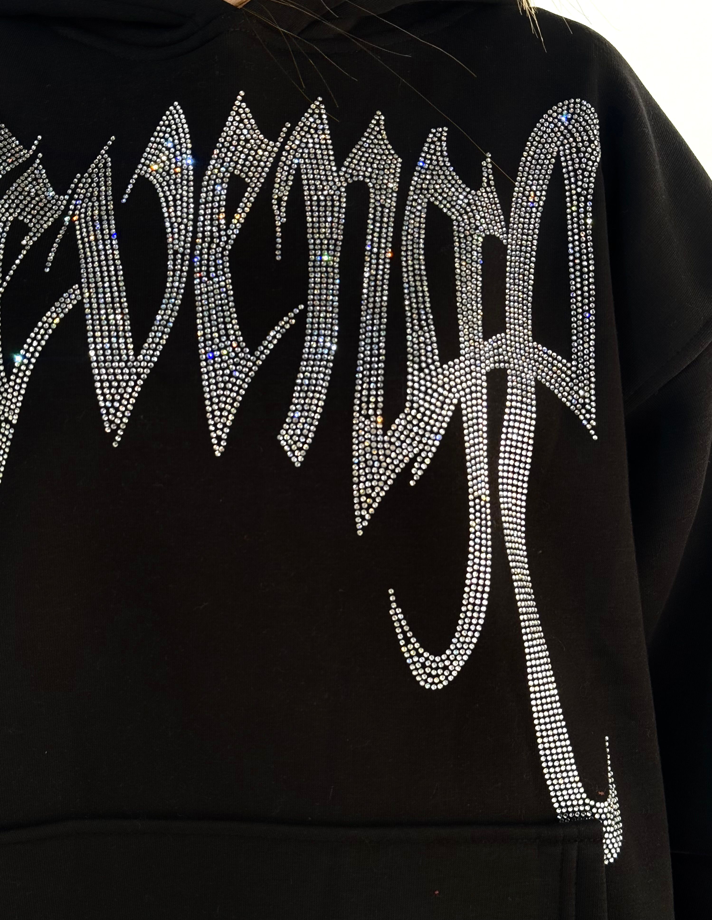REVENGE taşlı Oversize Sweatshirt