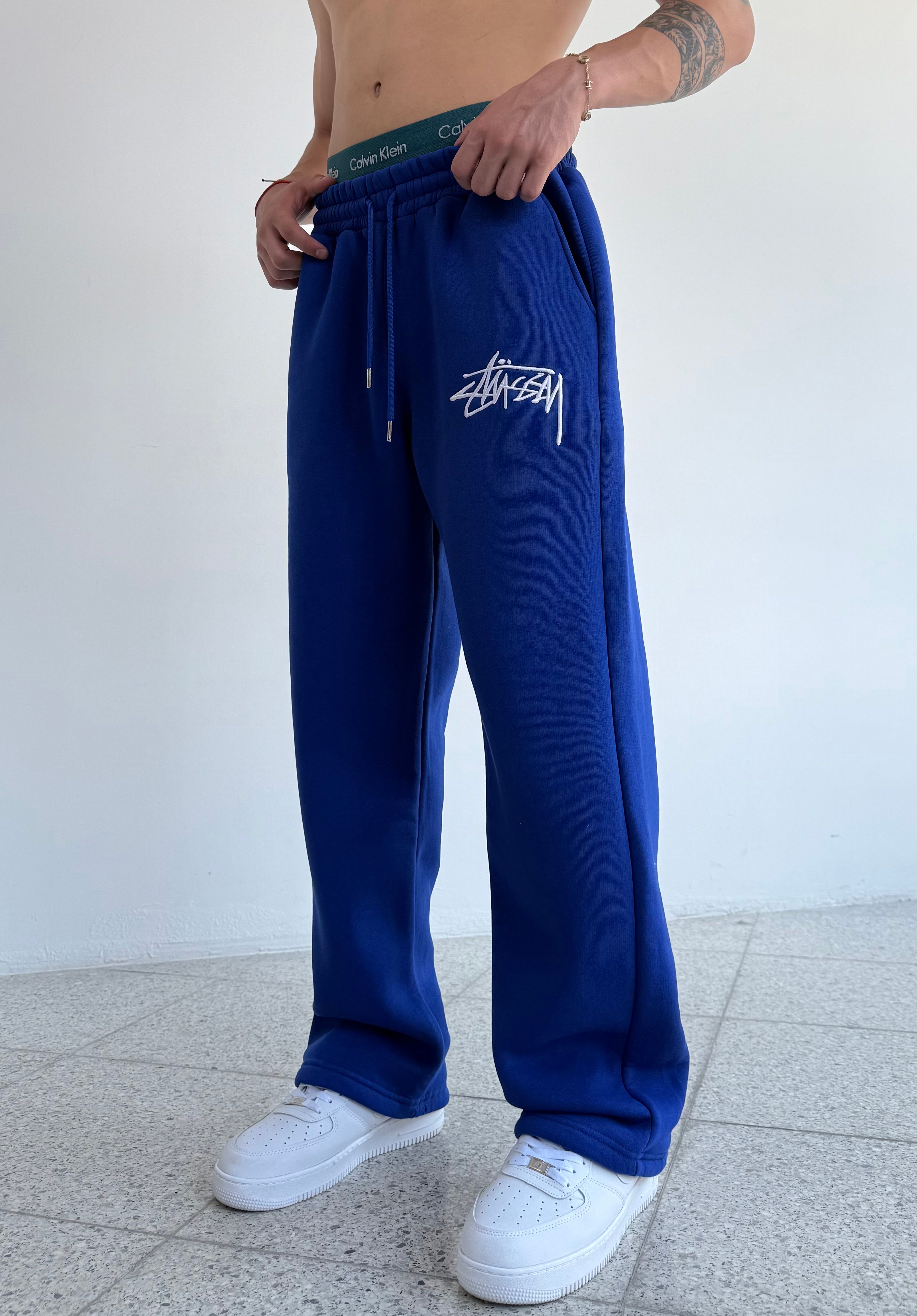 Kışlık Stussy Nakış Detay 3 İplik Şardonlu  Eşofman