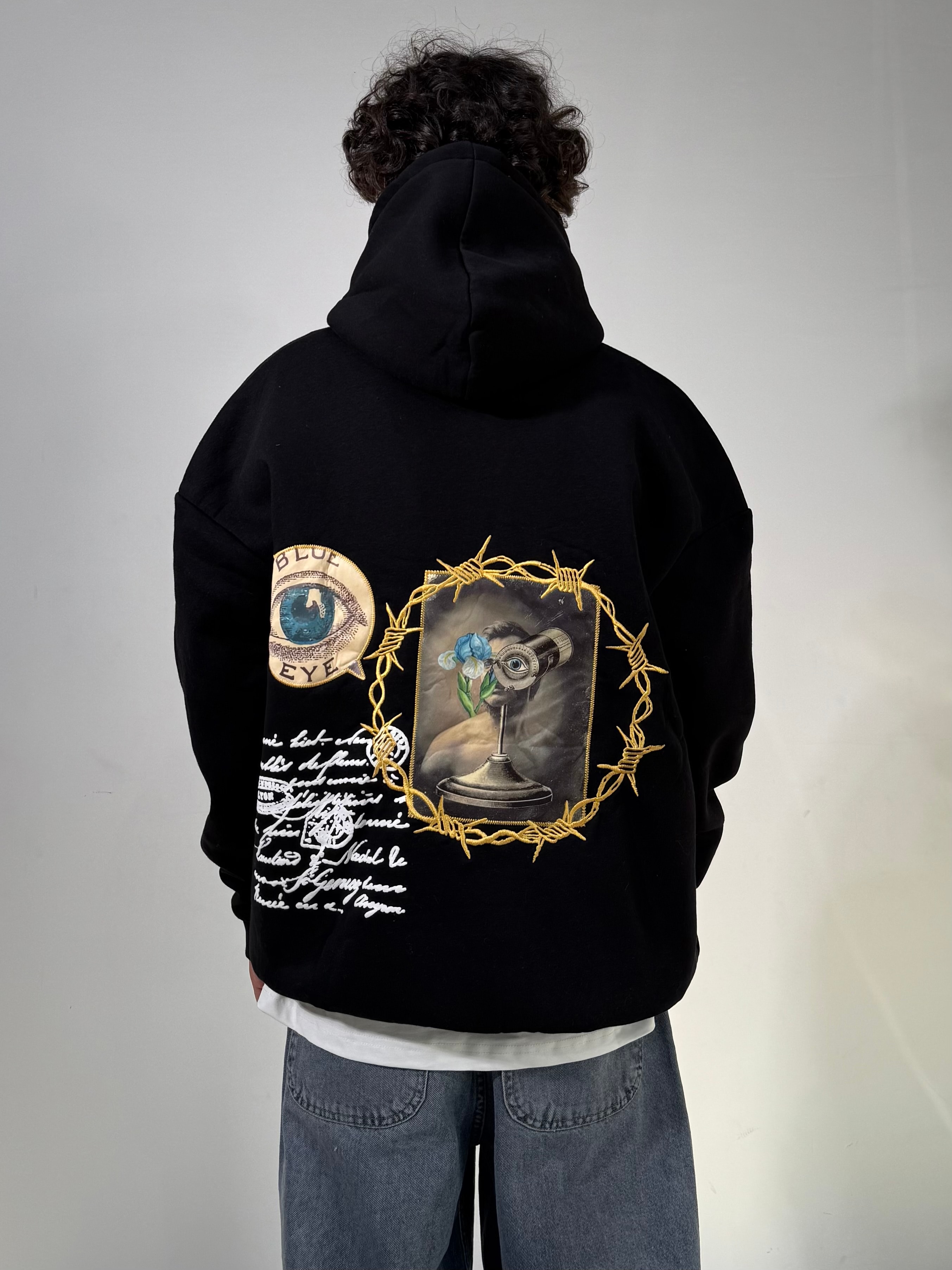 Blue Eye Nakışlı Premium Oversize Sweatshirt