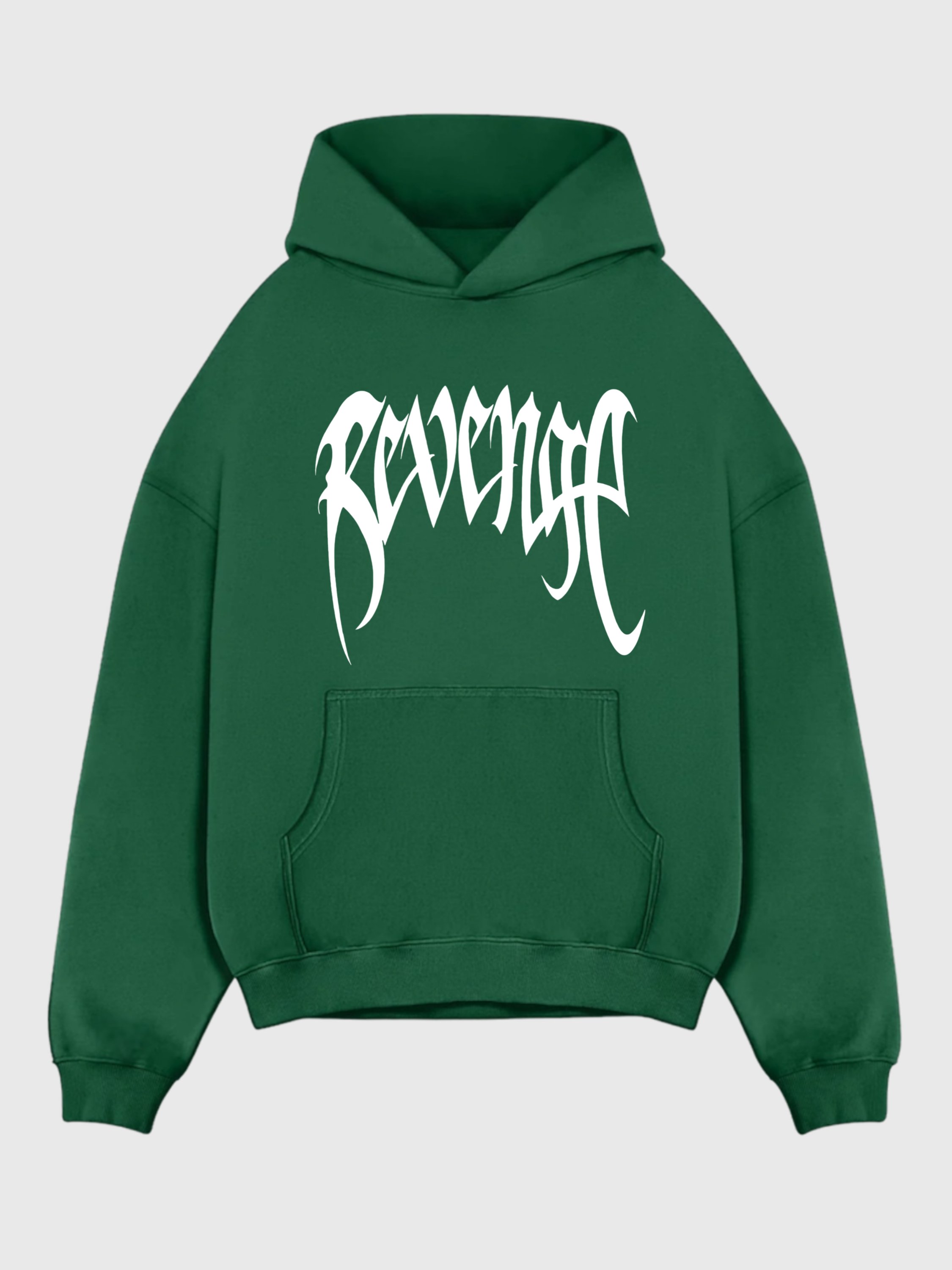 REVENGE Baskılı Oversize Sweatshirt - yeşil