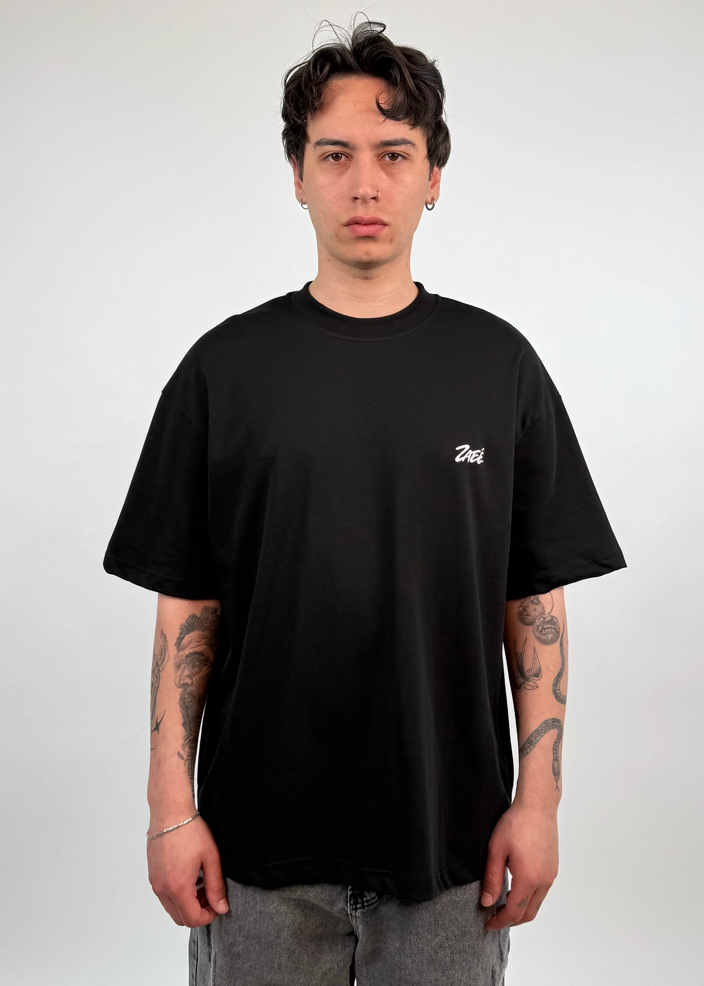 ZAEE Nakışlı Basic Oversize Tişört
