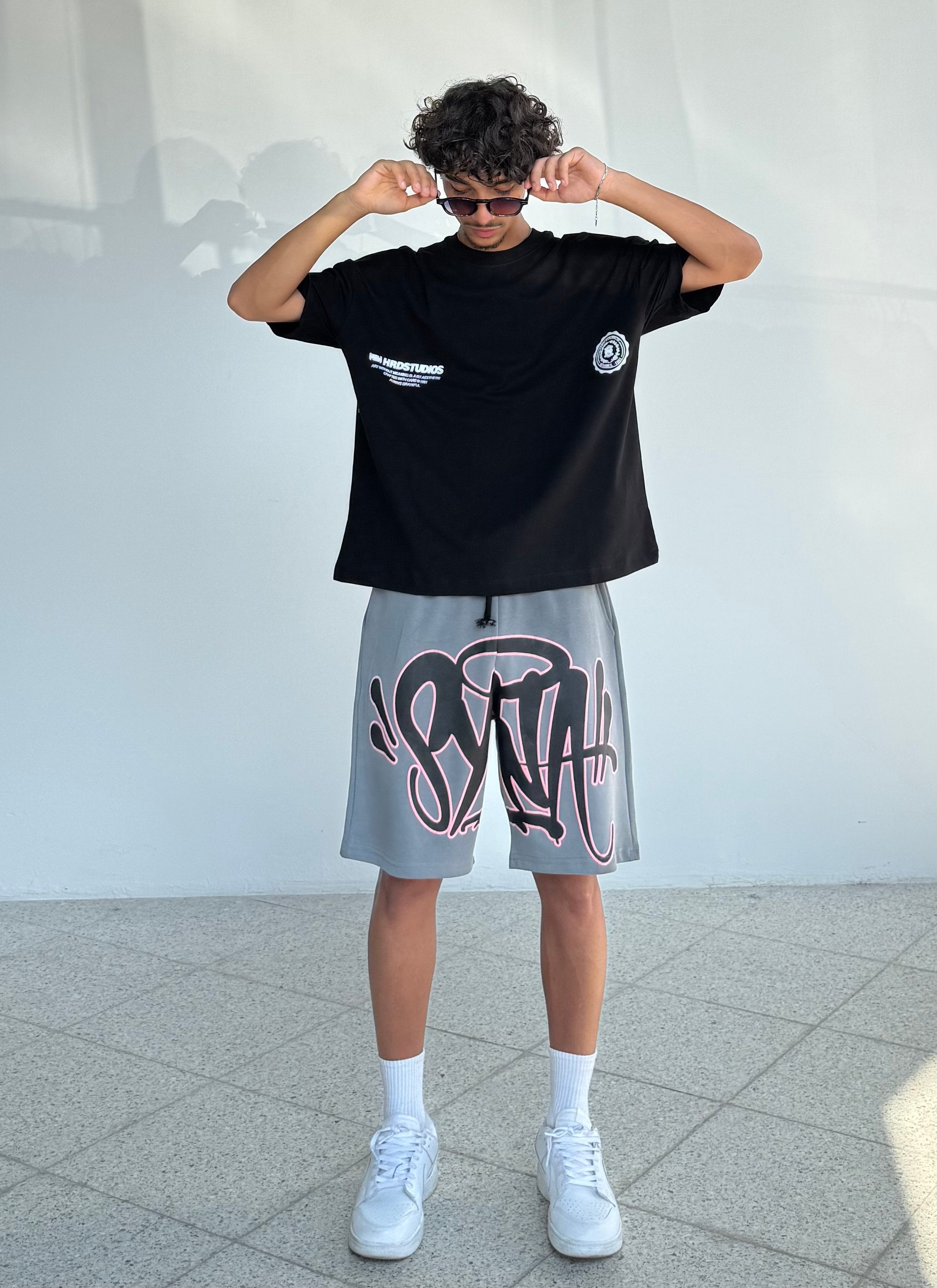 HS Baskılı Crop Boy Oversize Tişört
