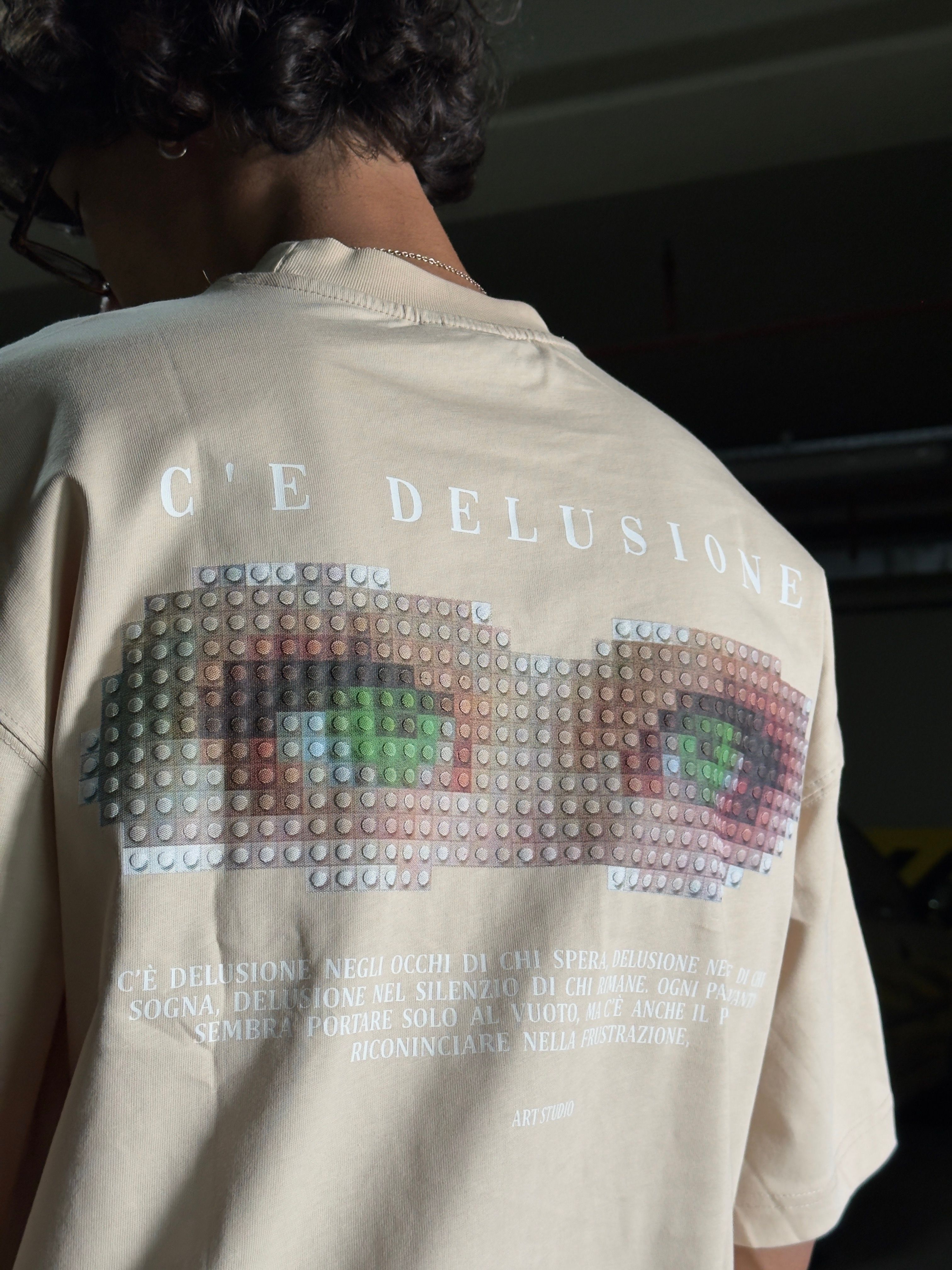 Eyes baskılı Oversize Premium Tişört