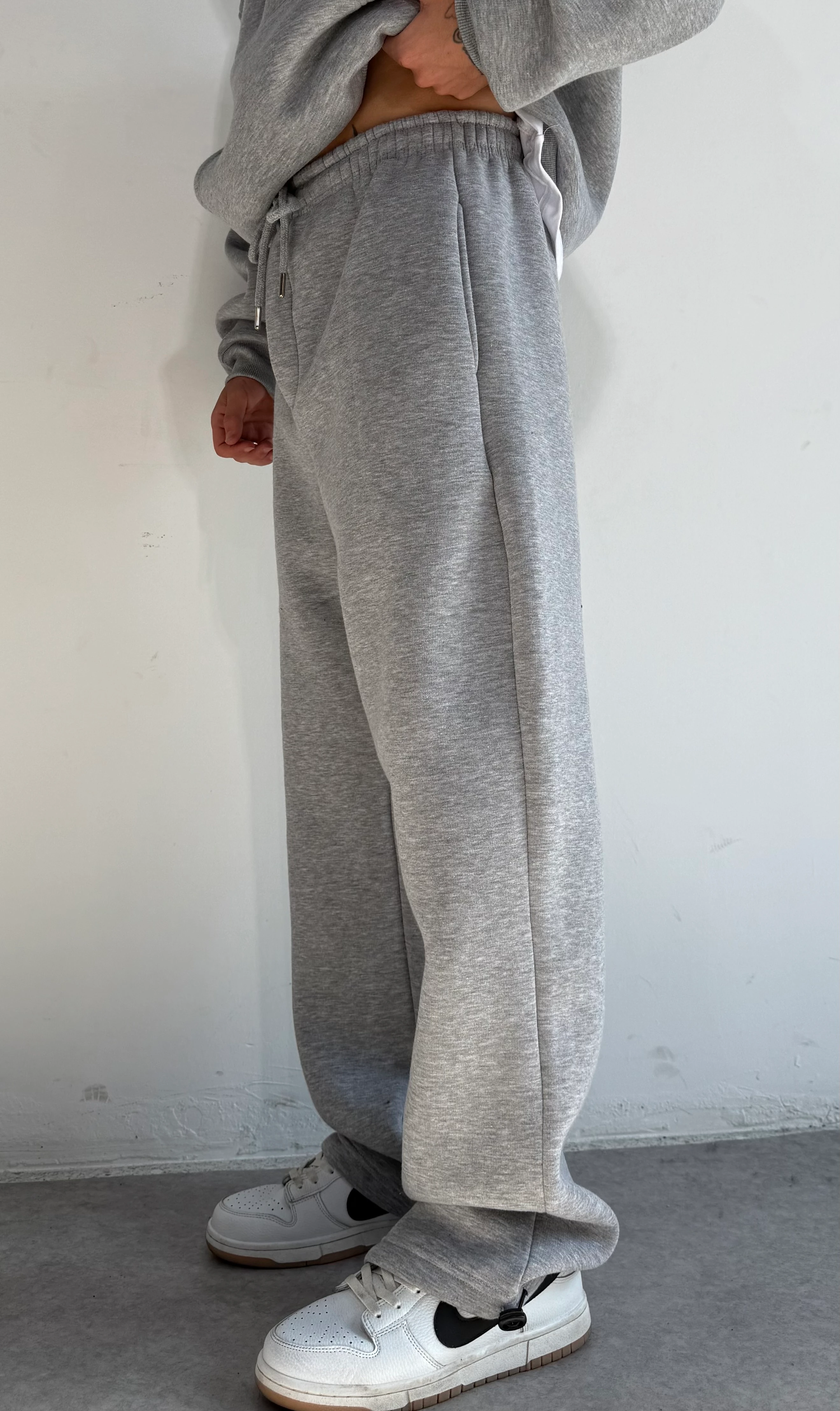 Kışlık Kumaş Ayarlanabilir Paça Baggy Eşofman Altı 