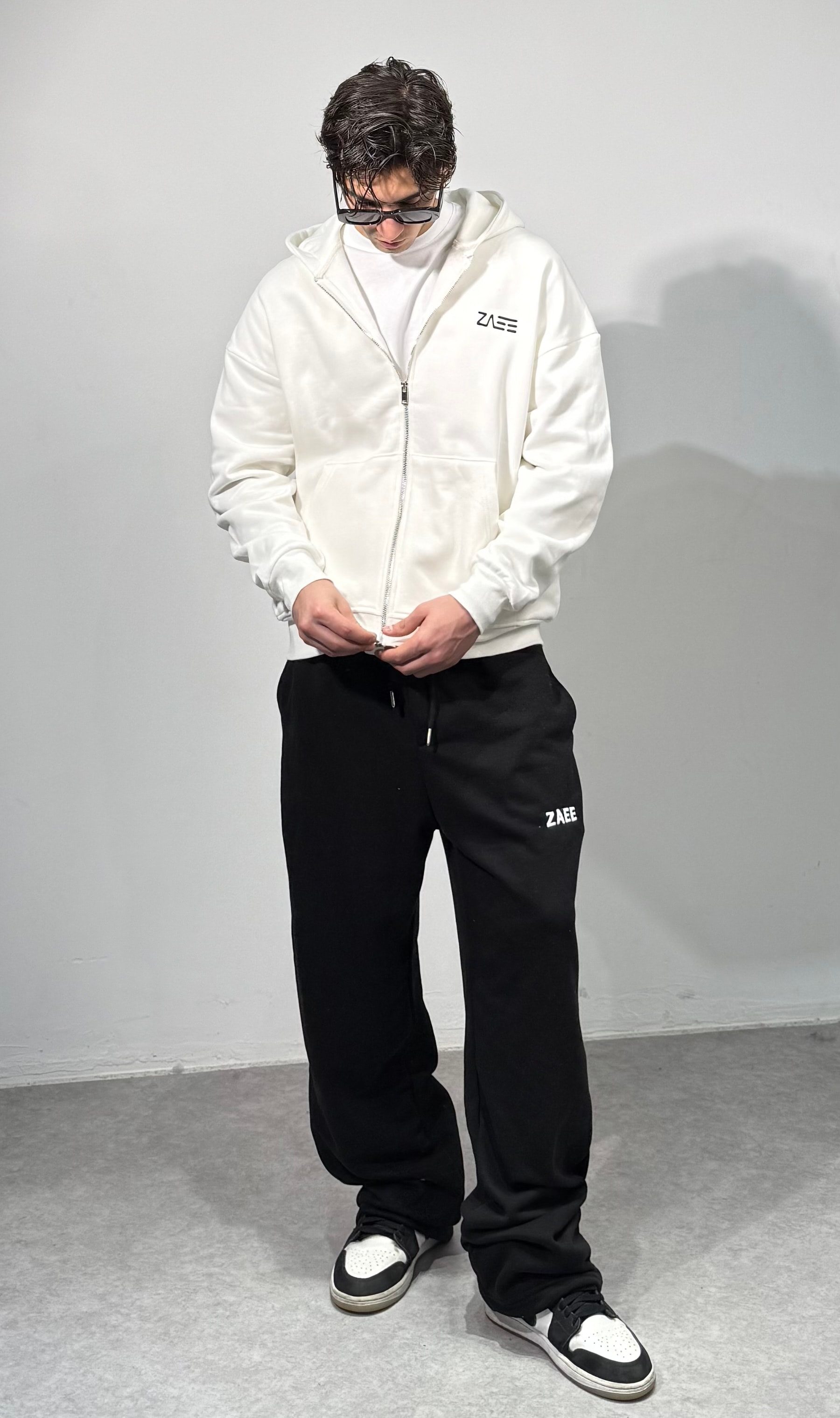 Özel ZAEE Logo Kışlık Double Zipp Oversize Hoodie