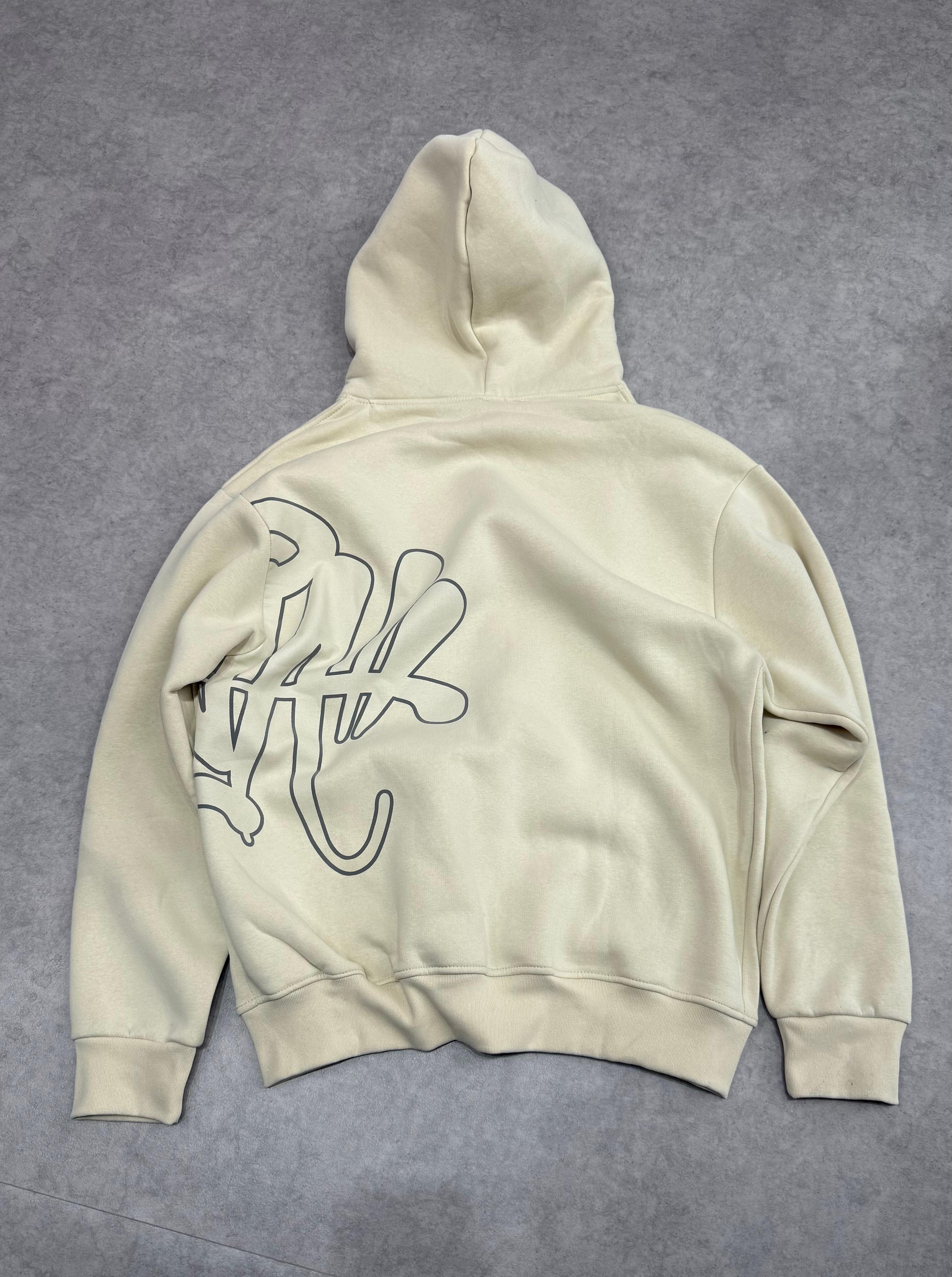 S Baskılı Oversize Zipp Hoodie 