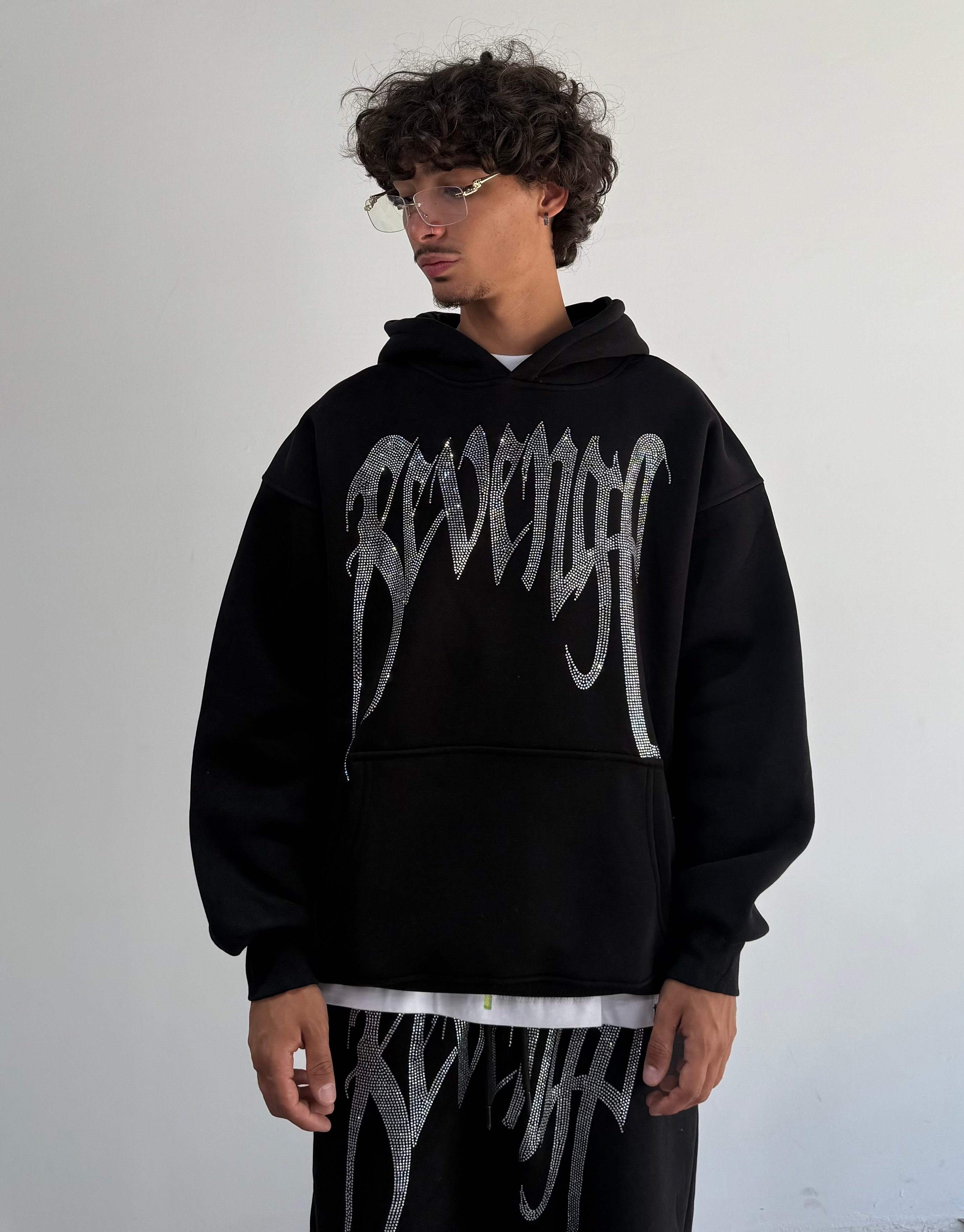REVENGE taşlı Oversize Sweatshirt