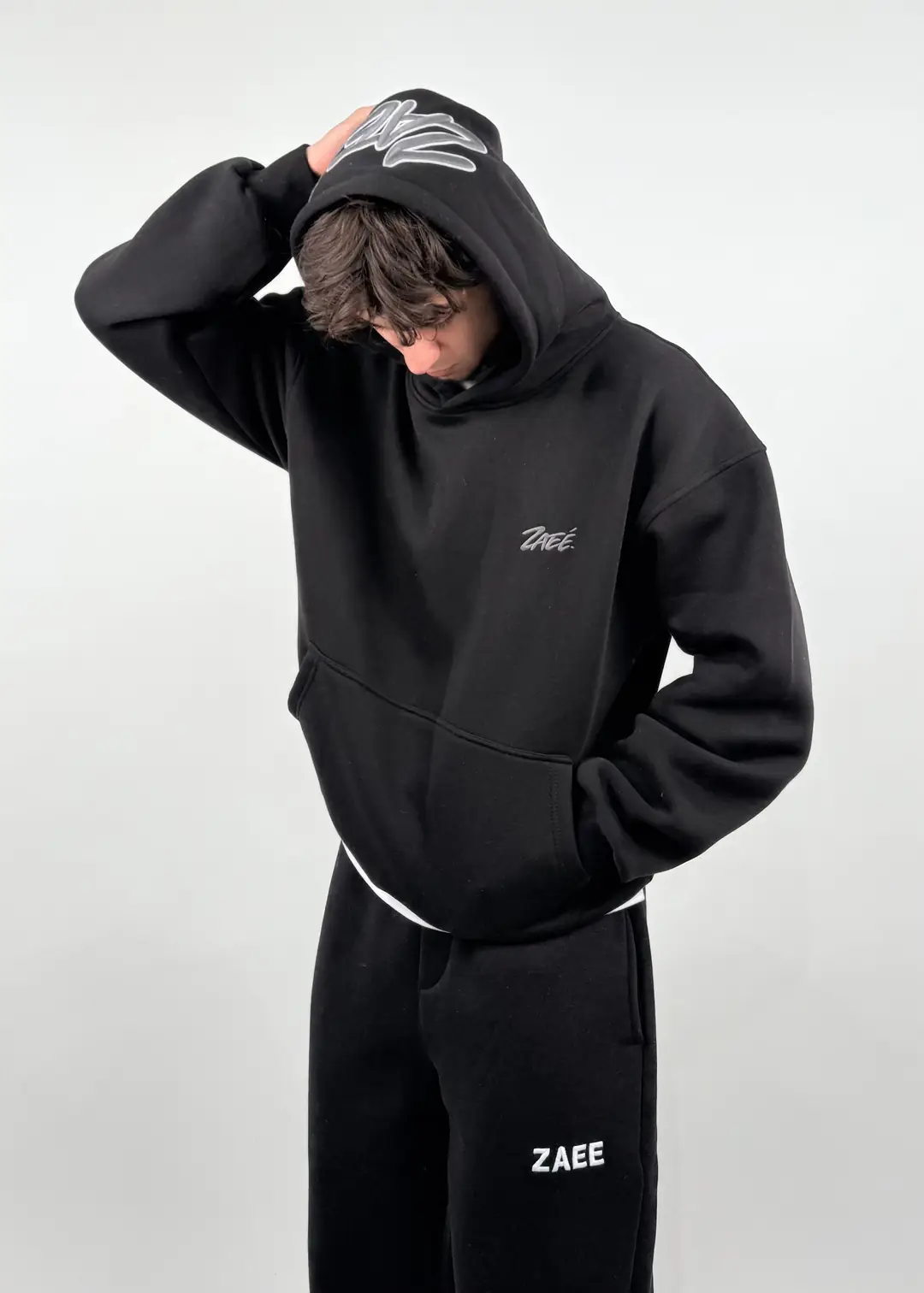 ZAEE Kapüşon Nakışlı Oversize Hoodie