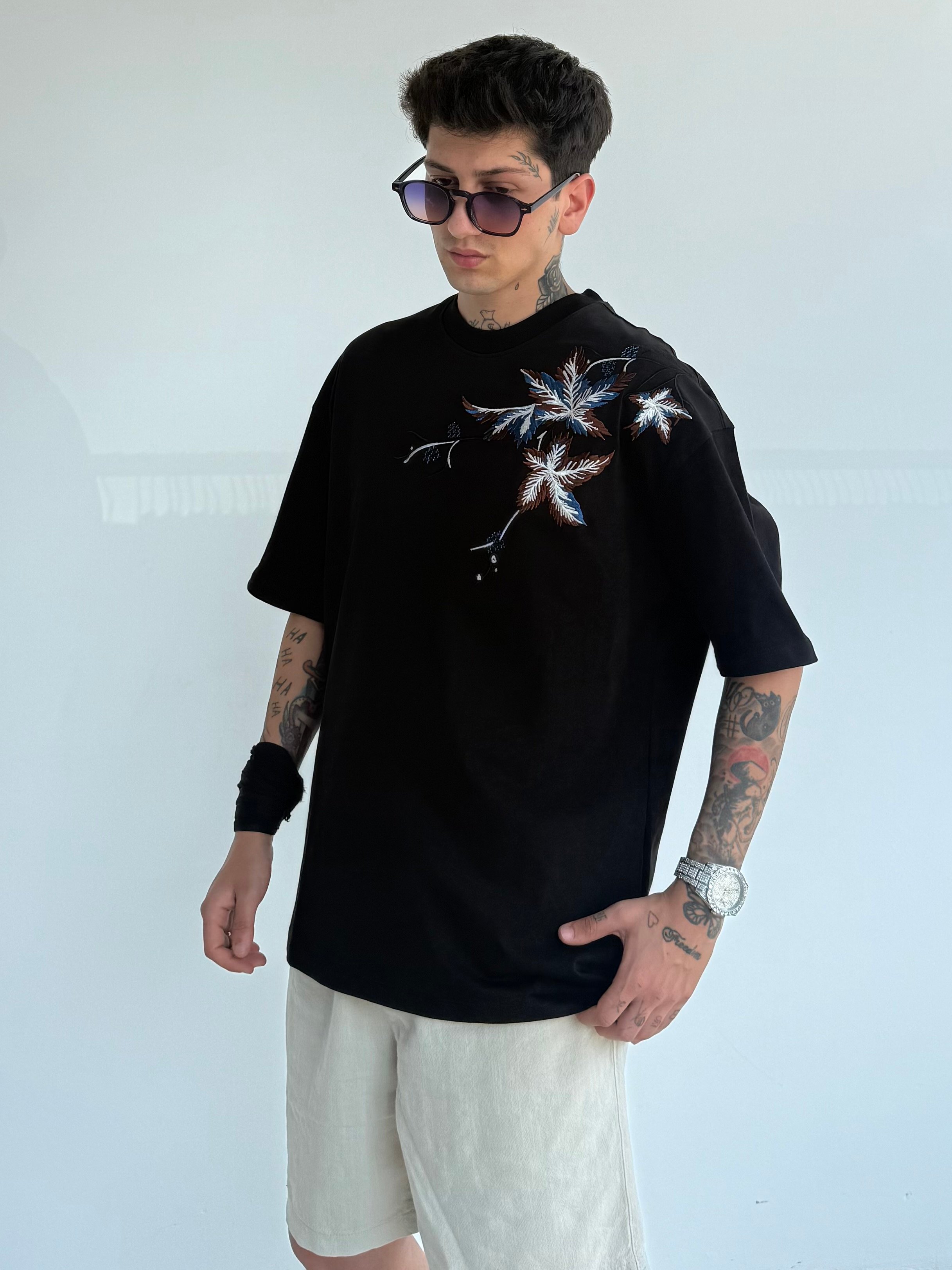 Nakışlı Oversize Premium Tişört