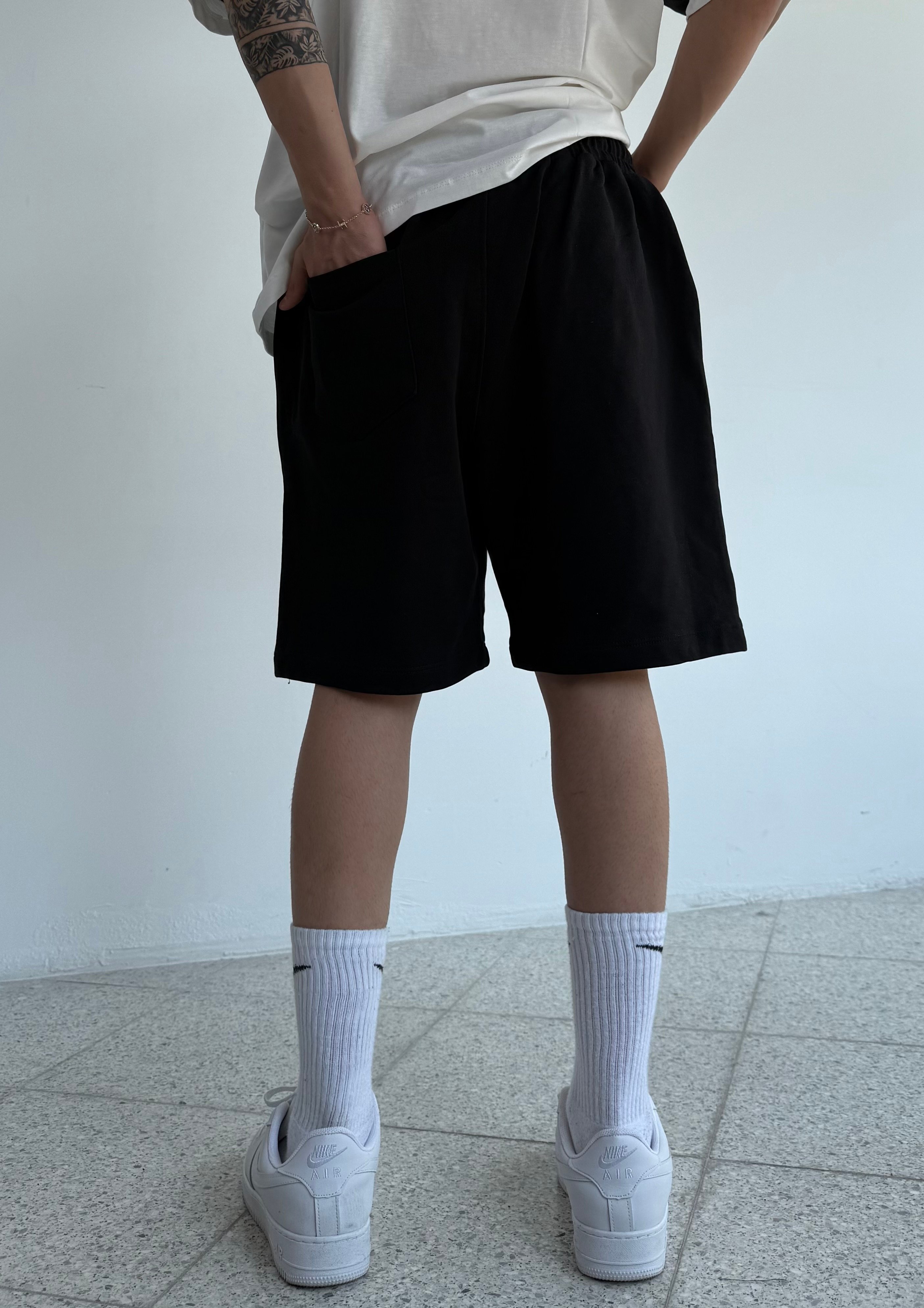 H Baskılı Oversize premium Şort 