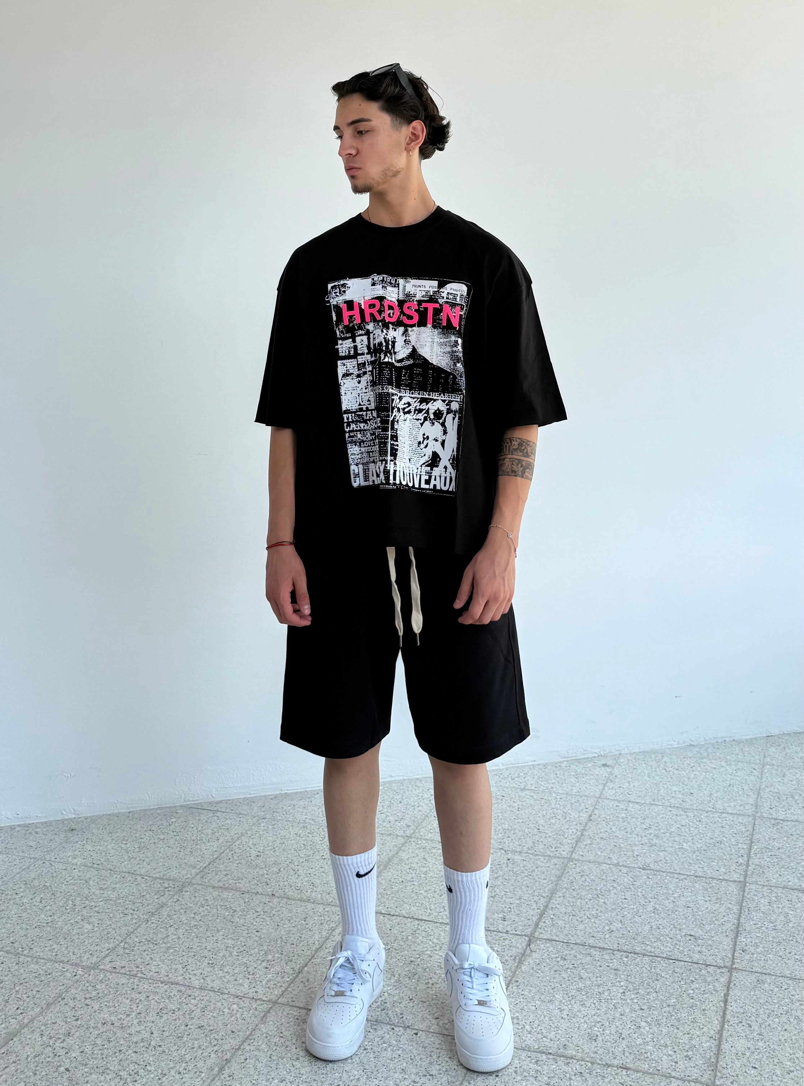 HRS Baskılı Crop Boy Oversize Premium Tişört
