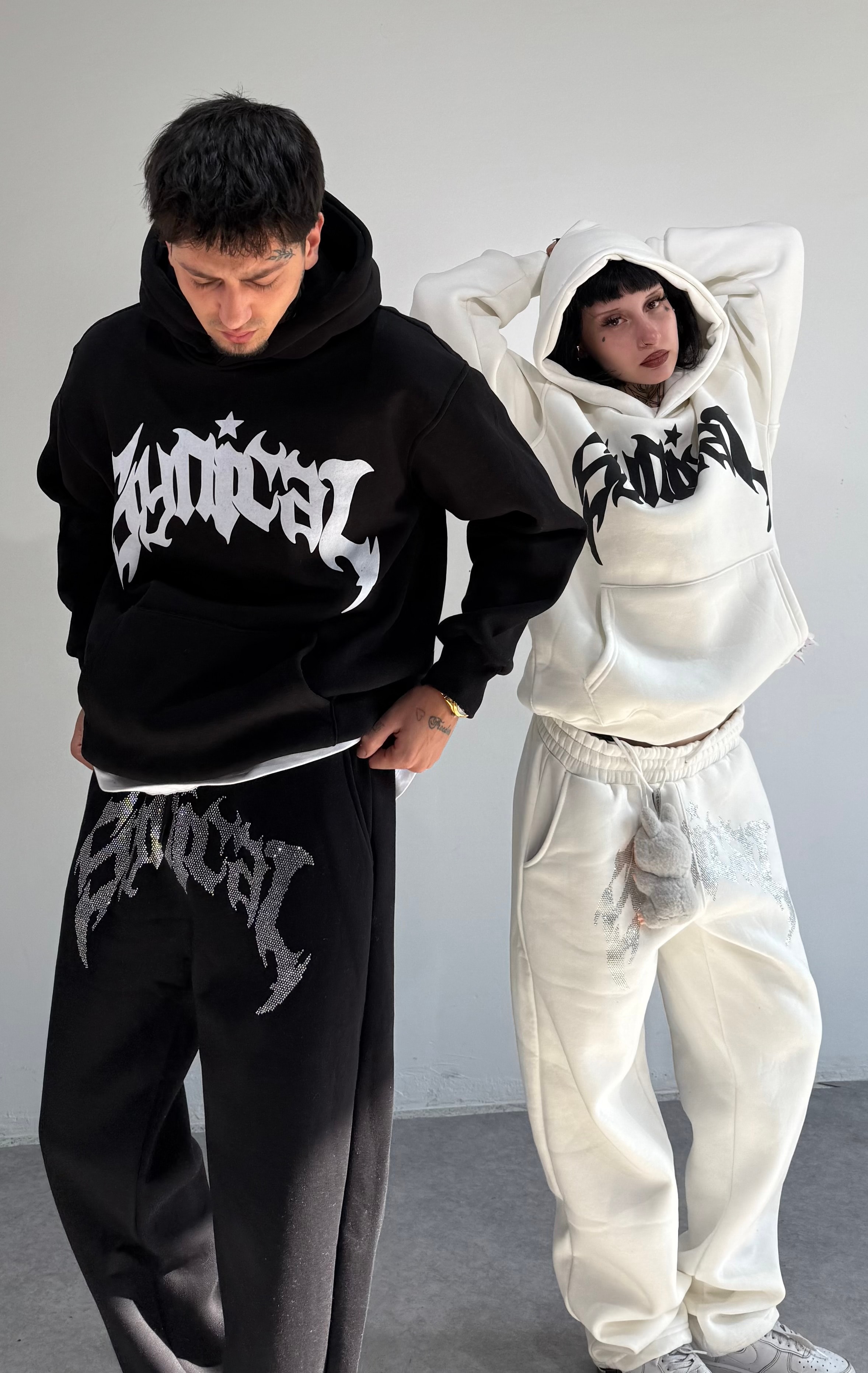 Kışlık Kumaş Oversize Premium Kanatlı Sweatshirt