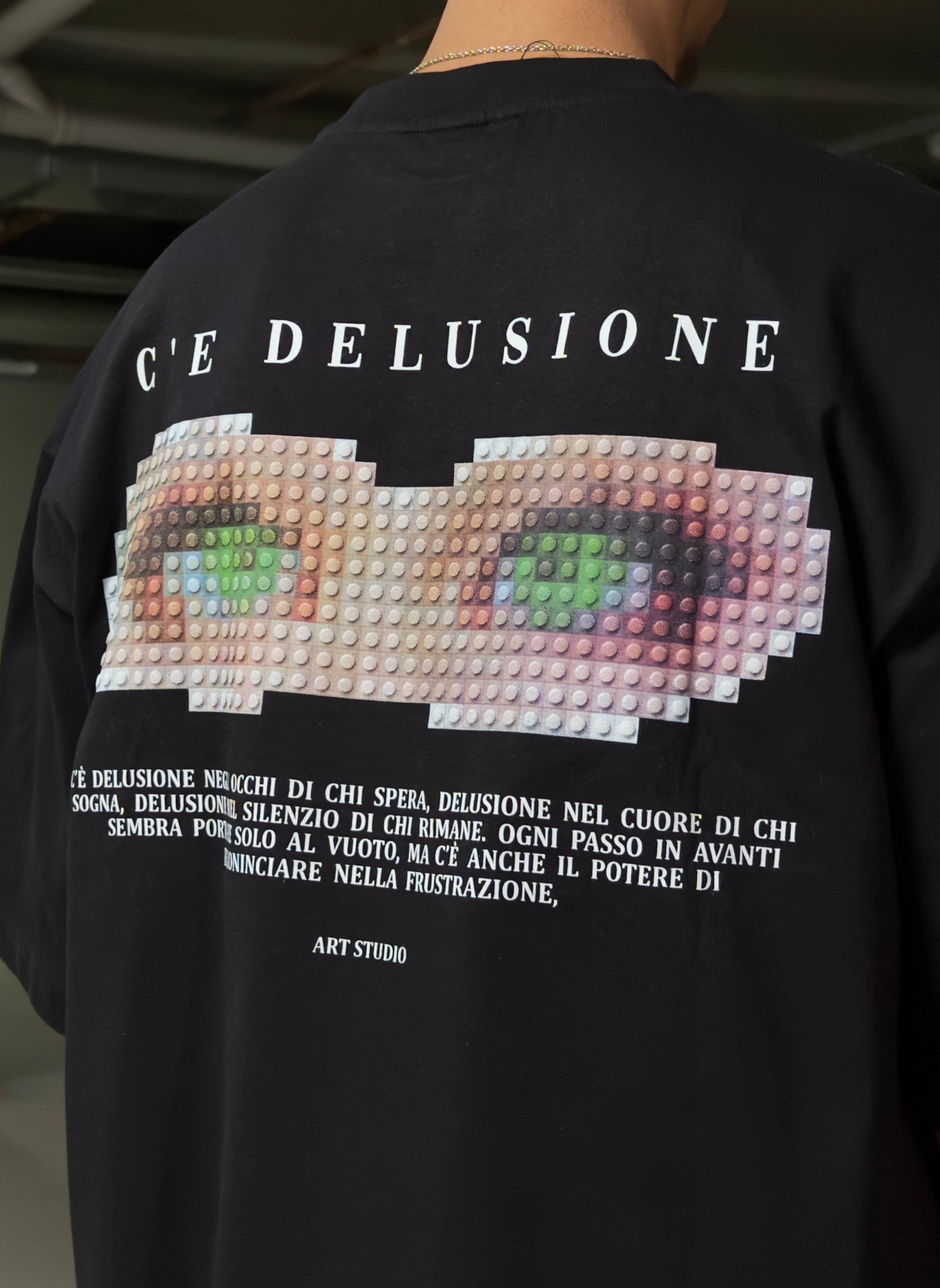 Eyes baskılı Oversize Premium Tişört