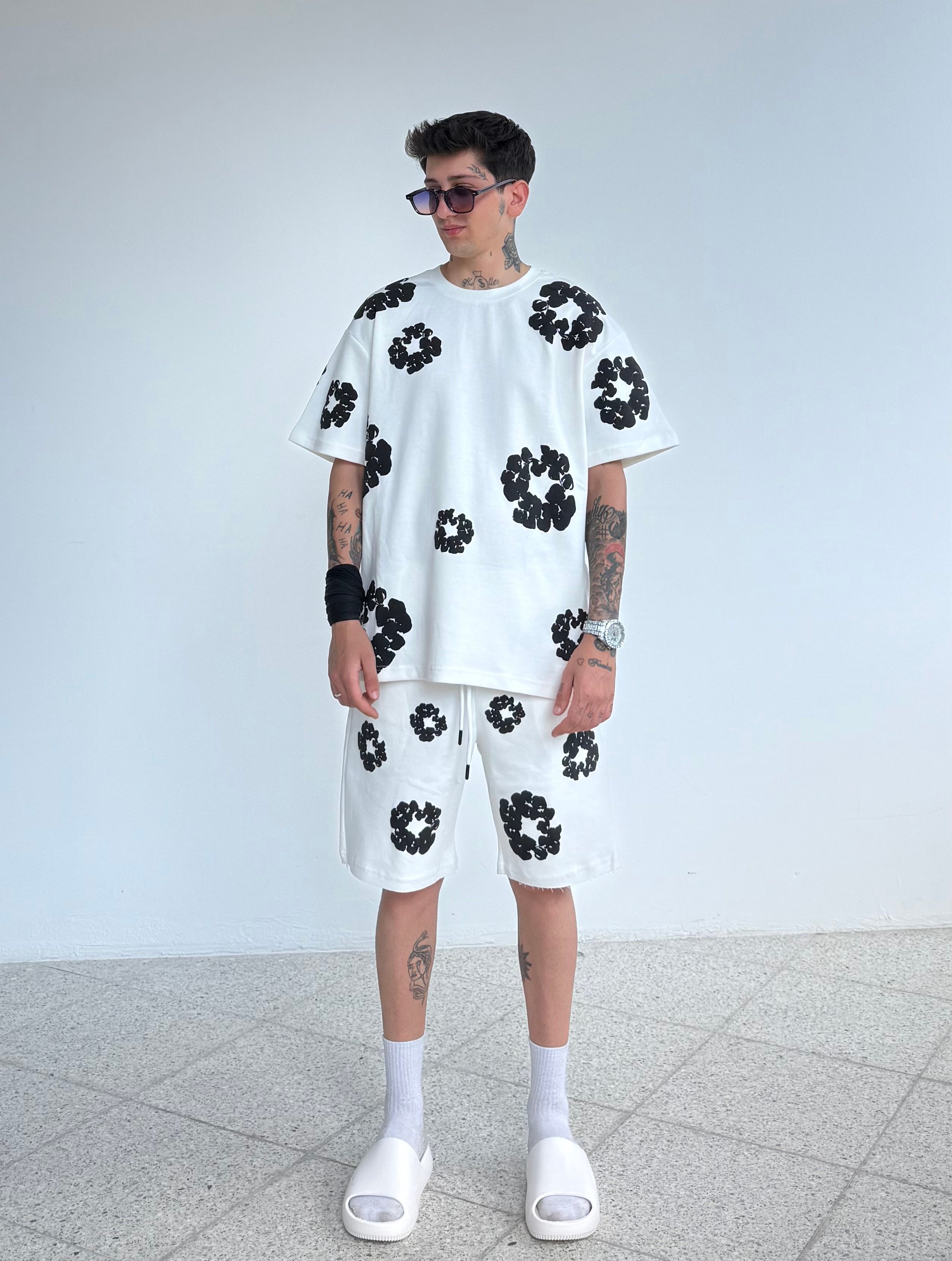 D.Tears Baskılı Oversize Şort Takımı