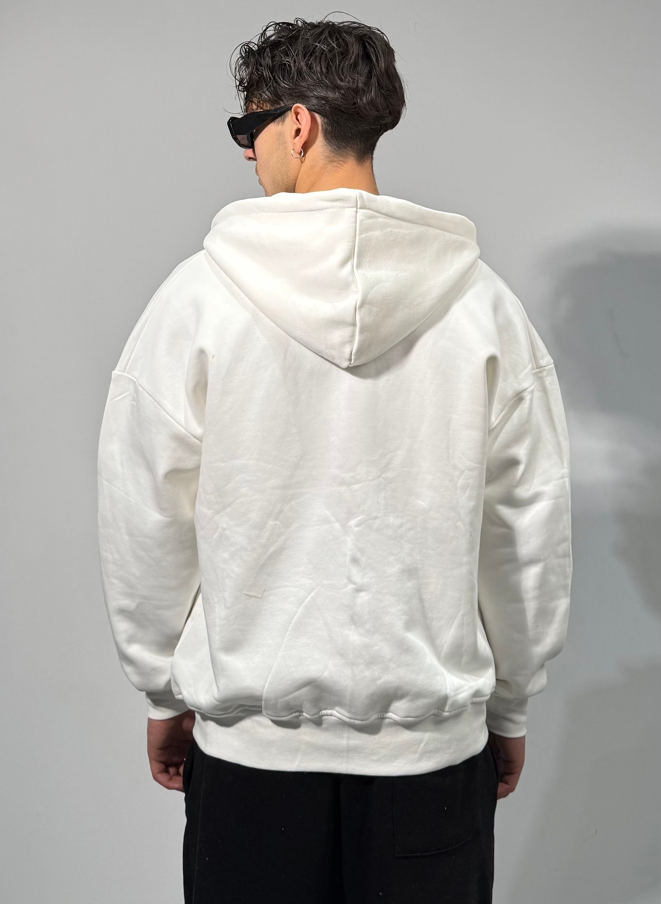 Özel ZAEE Logo Kışlık Double Zipp Oversize Hoodie
