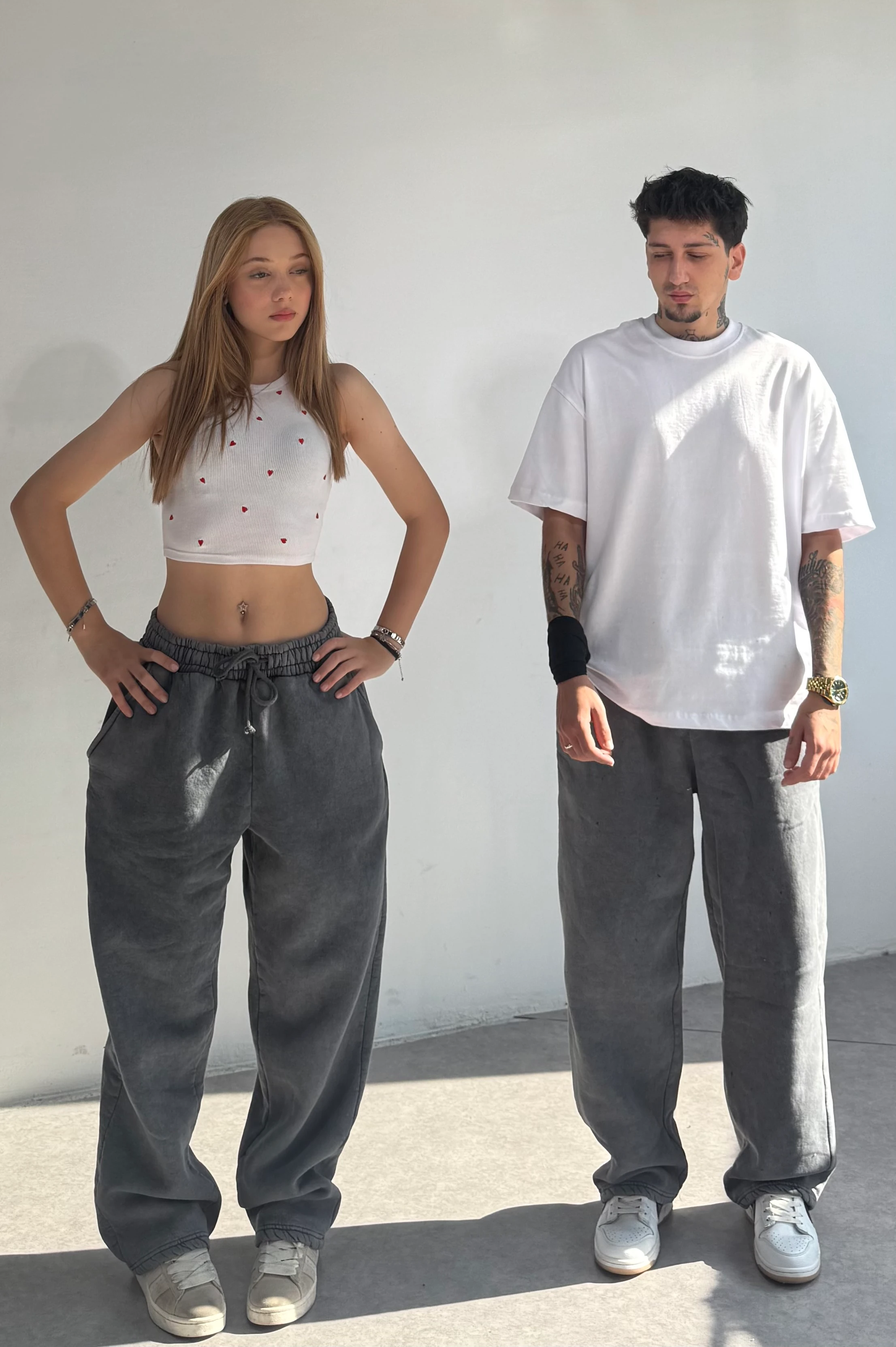 Yıkamalı Özel Kalıp Ektra Oversize Eşofman Altı - Yıkamalı Antrasit