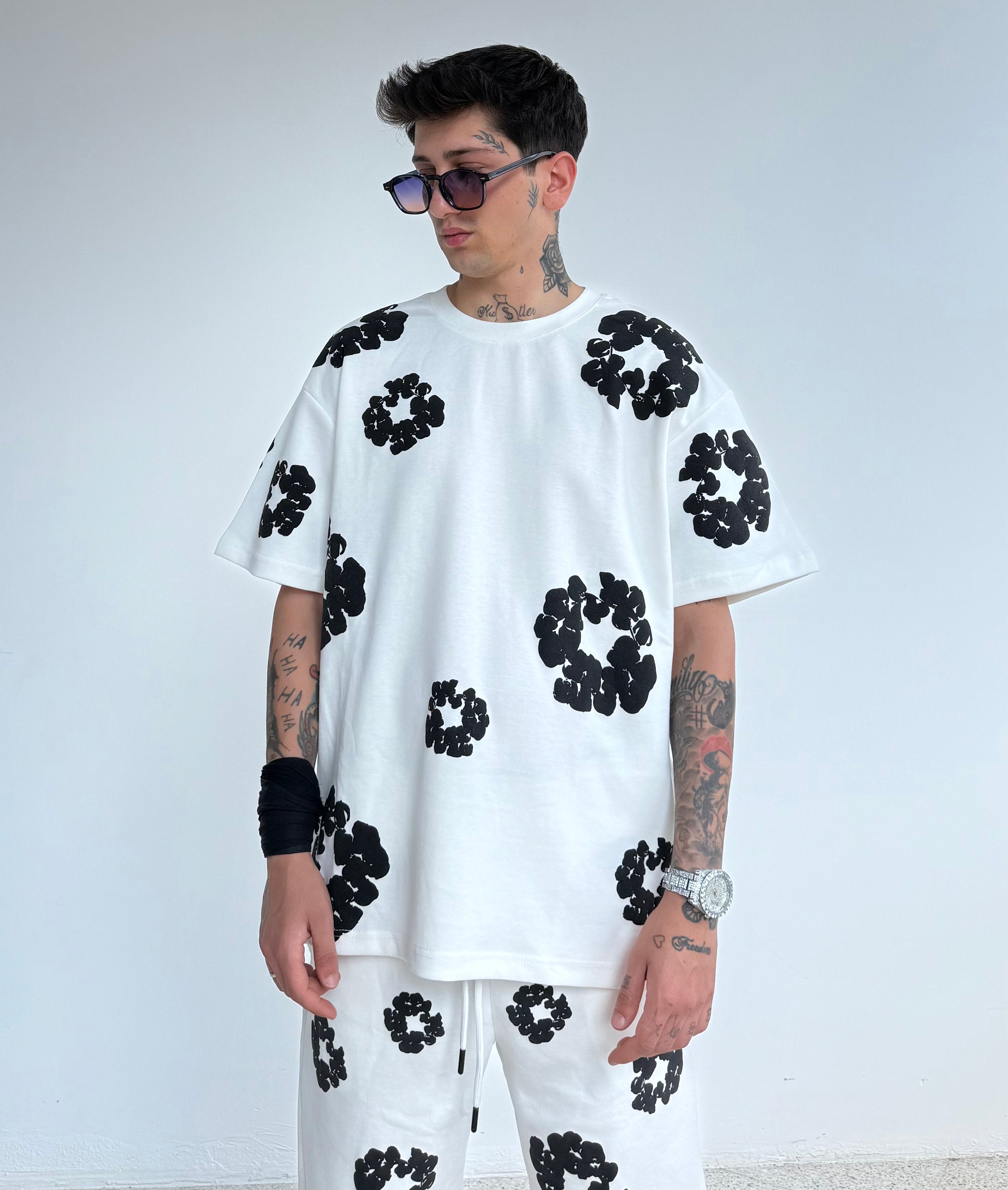 D.Tears Baskılı Oversize Şort Takımı