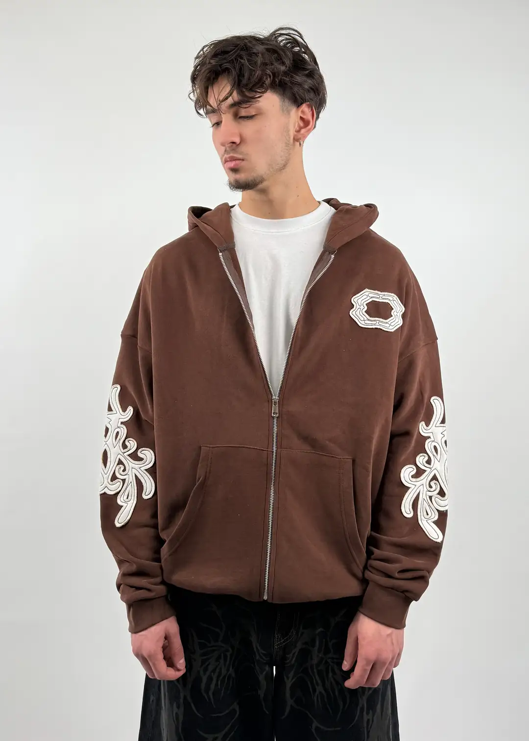 トップス petsupreme ZipUpHooded Sweatshirt XL Nakışlı Zip Hoodie