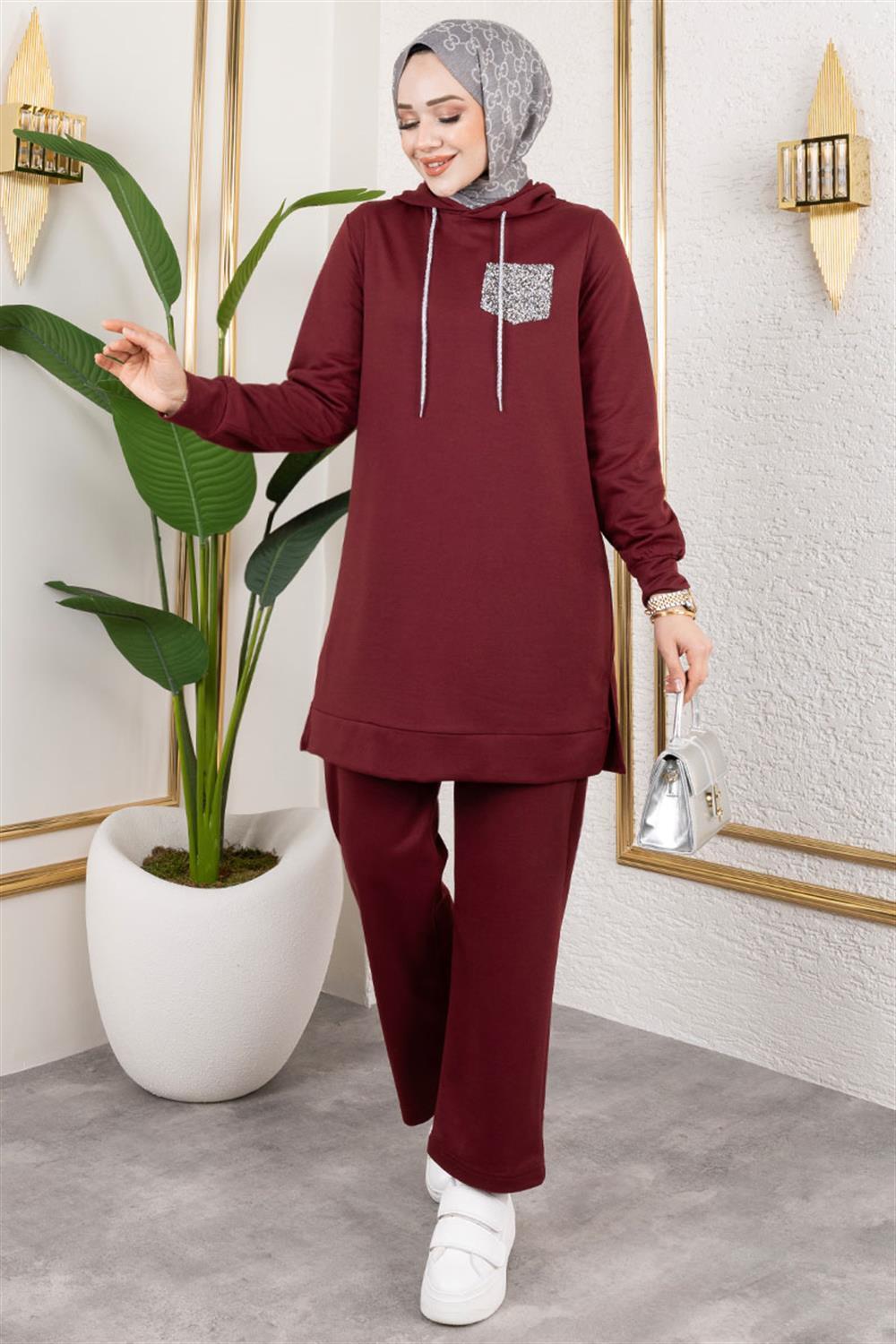 Parıltı Detaylı Spor Takım BORDO