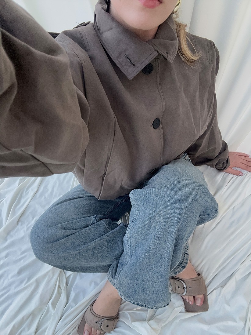 Süet Haki Bomber Ceket