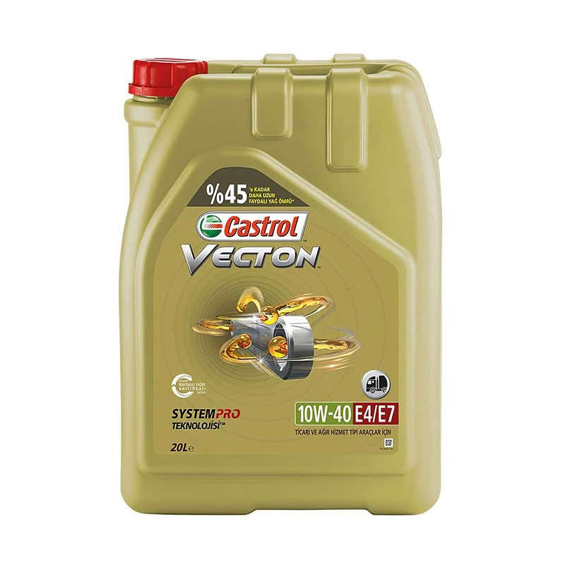 10W-40 Castrol 20 Litre Motor Yağı | Bidon E4/E7