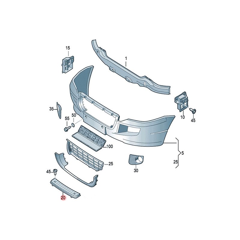 Volkswagen Crafter Ön Tampon Basamağı | 2E0807396 