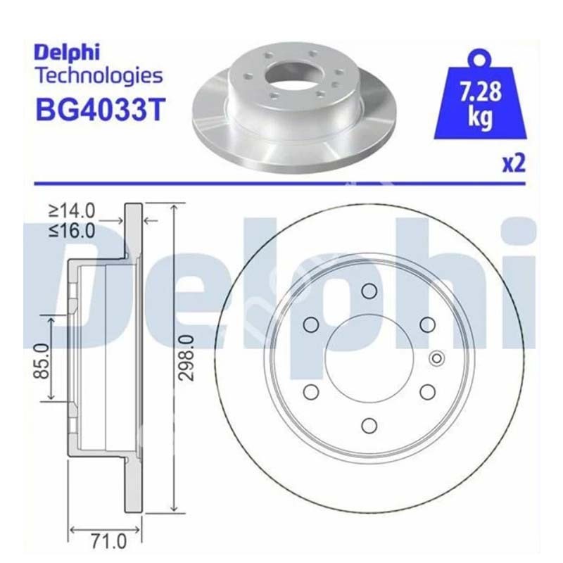 Crafter - Sprinter Arka Fren Disk Takımı | Delphi BG4033T