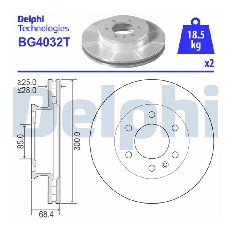 Crafter - Sprinter Ön Fren Disk Takımı | Delphi BG4032T