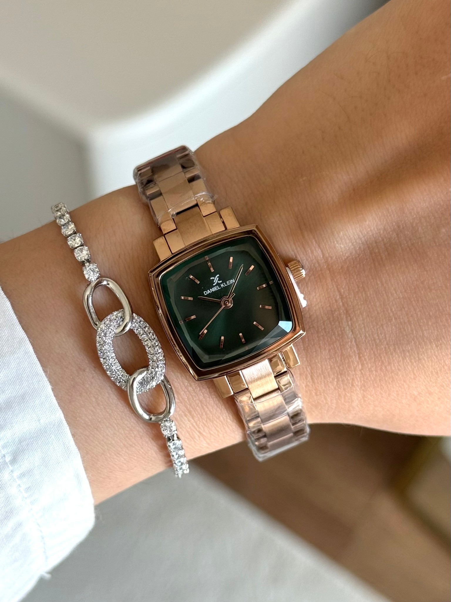 Daniel Klein Garantili Premium Kadın Kol Saati Rose Renk (Yeşil Kadran) RSDK-145