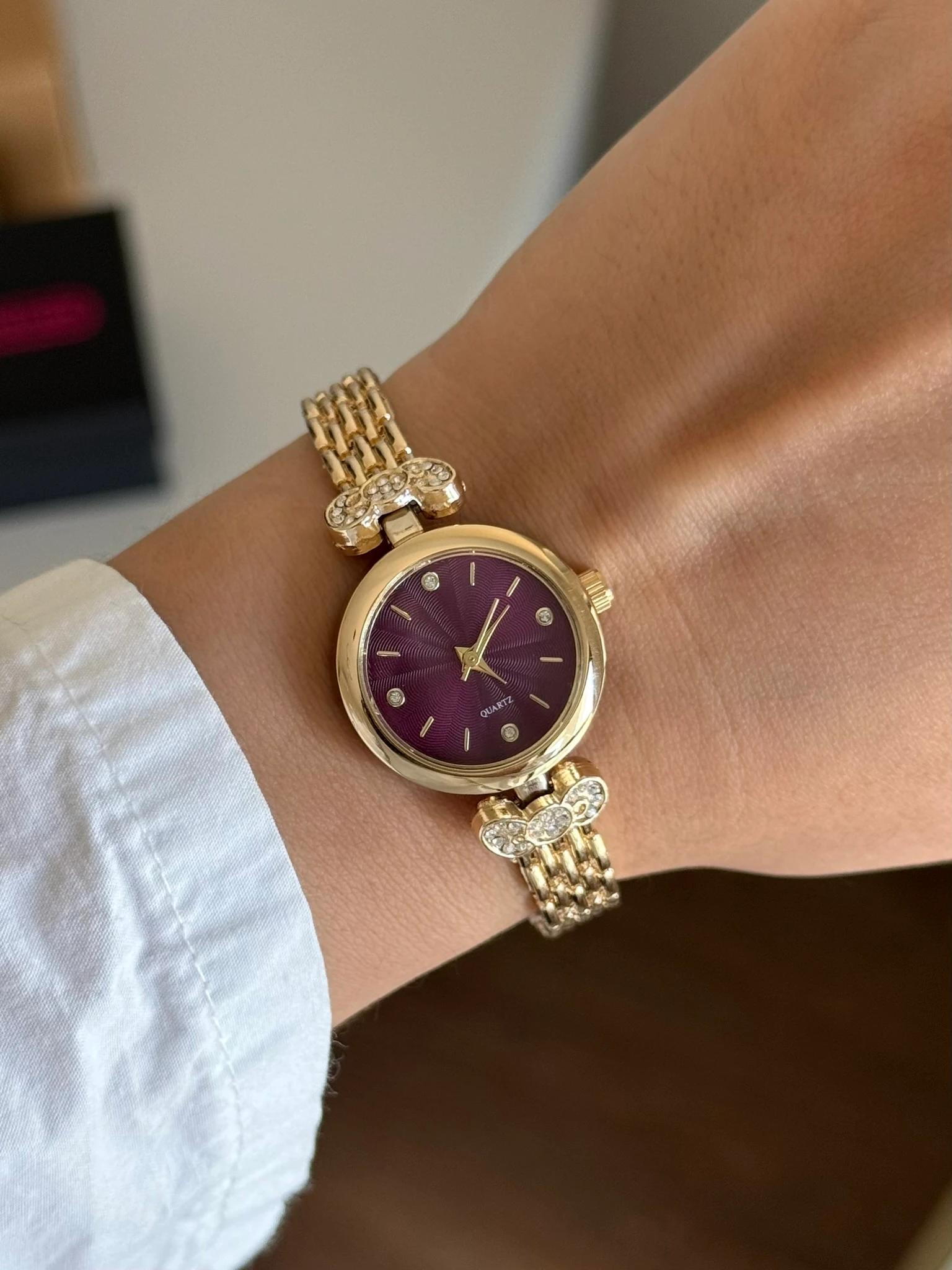 Mahre Minimal Kadın Kol Saati Gold (Bordo Kadran)