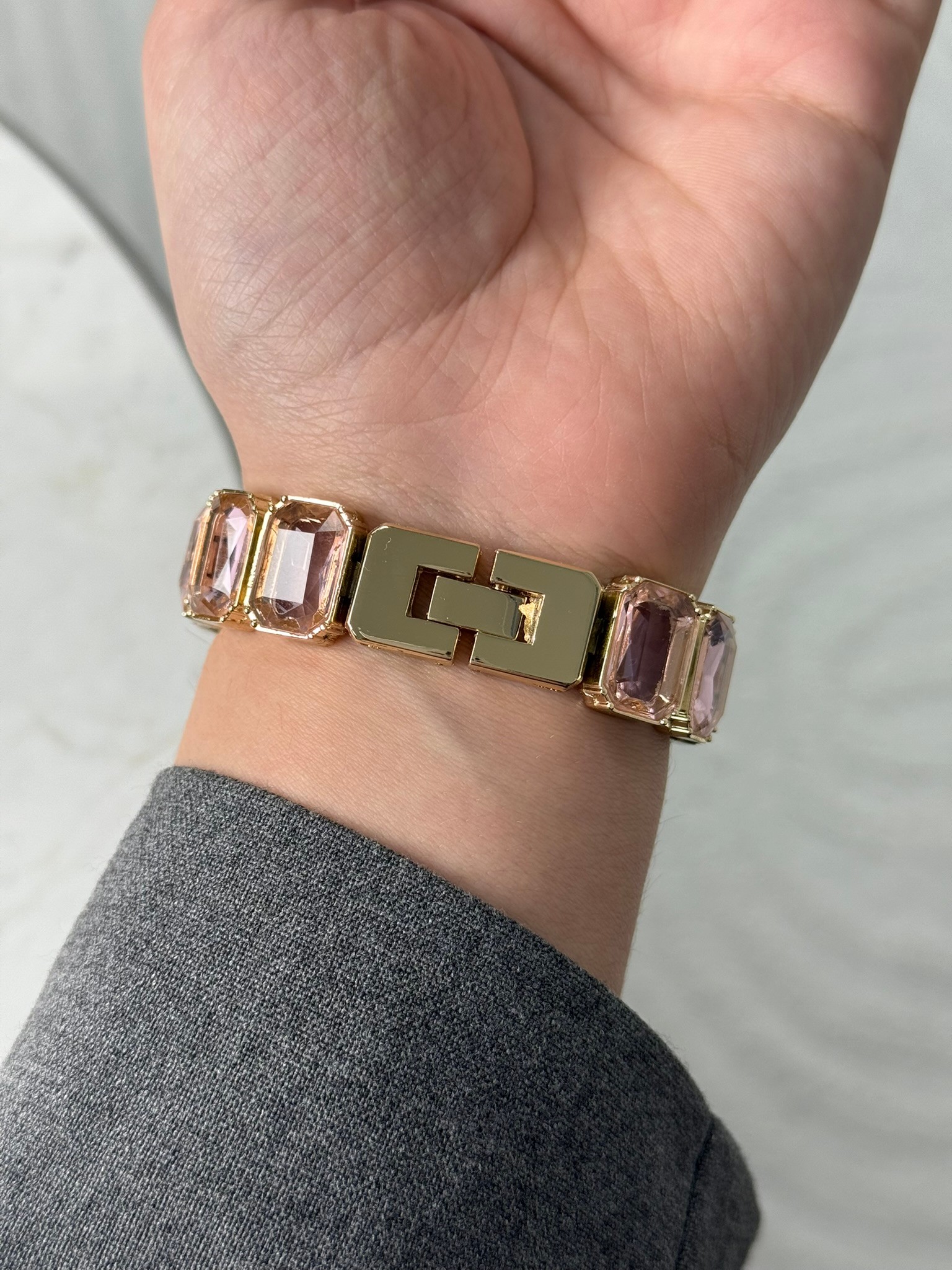 Trend Sw Orijinal Tasarım Taşlı Model Kadın Kol Saati Pembe (Gold Kasa)