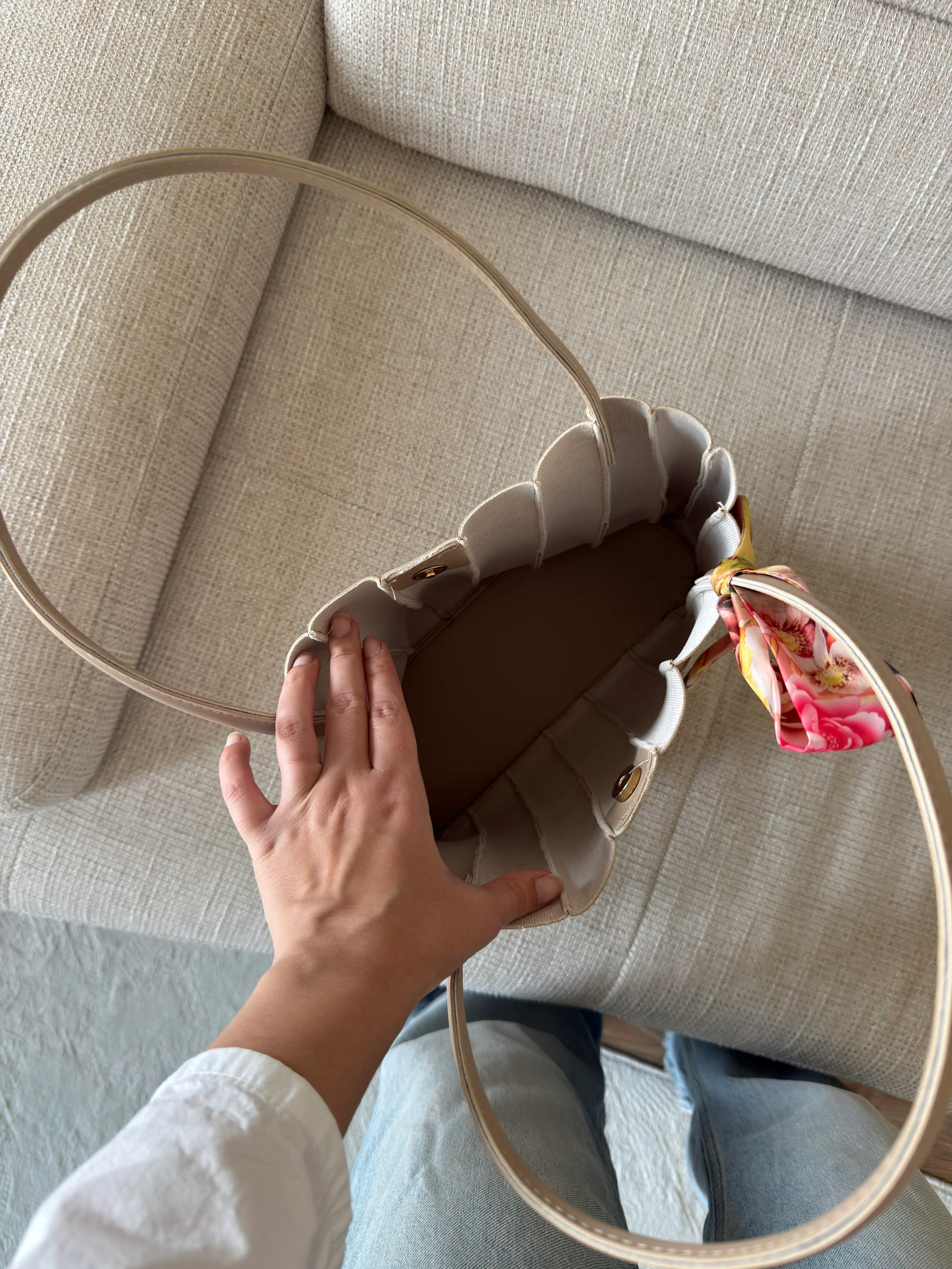 Poffey Fularlı ve Makyaj Çantası Hediyeli Kadın Çanta