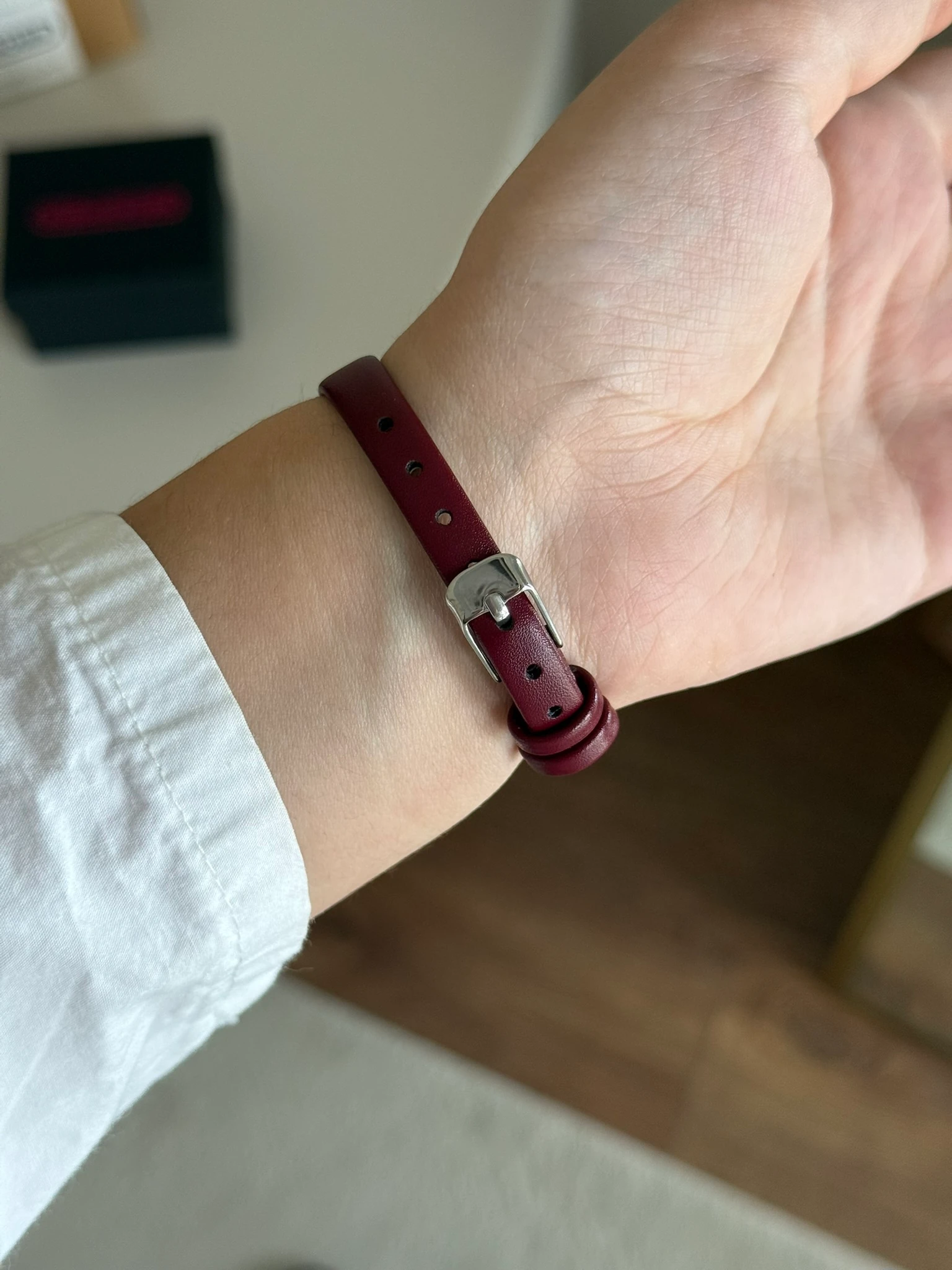 Pabel Minimal Deri Kayış Kadın Kol Saati - Bordo