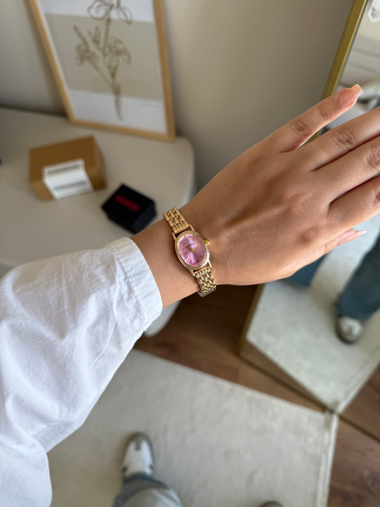 Morlex Minimal Tasarım Kadran Kadın Kol Saati Gold (Pembe Kadran)