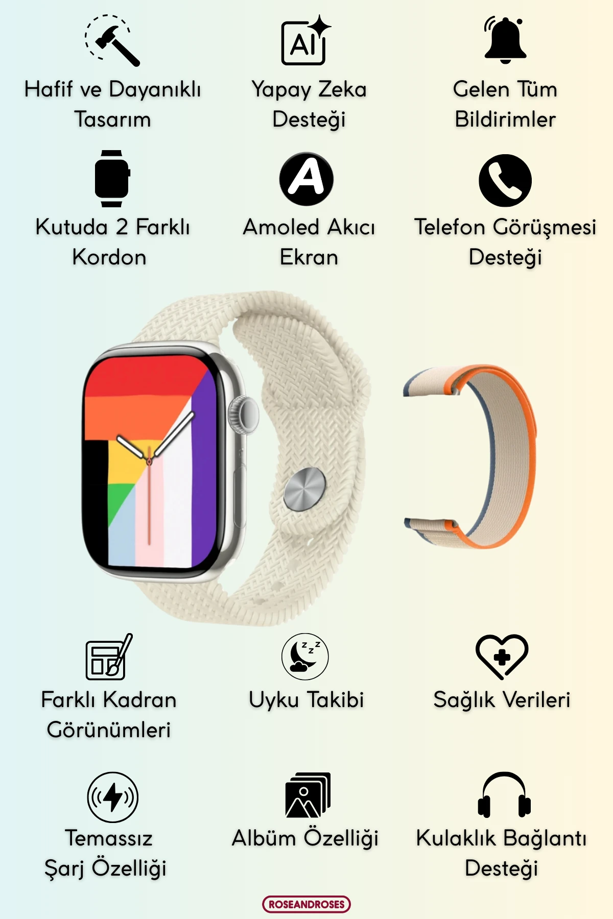 HK11 PRO MAX Çok Fonksiyonel Akıllı Saat - Gümüş