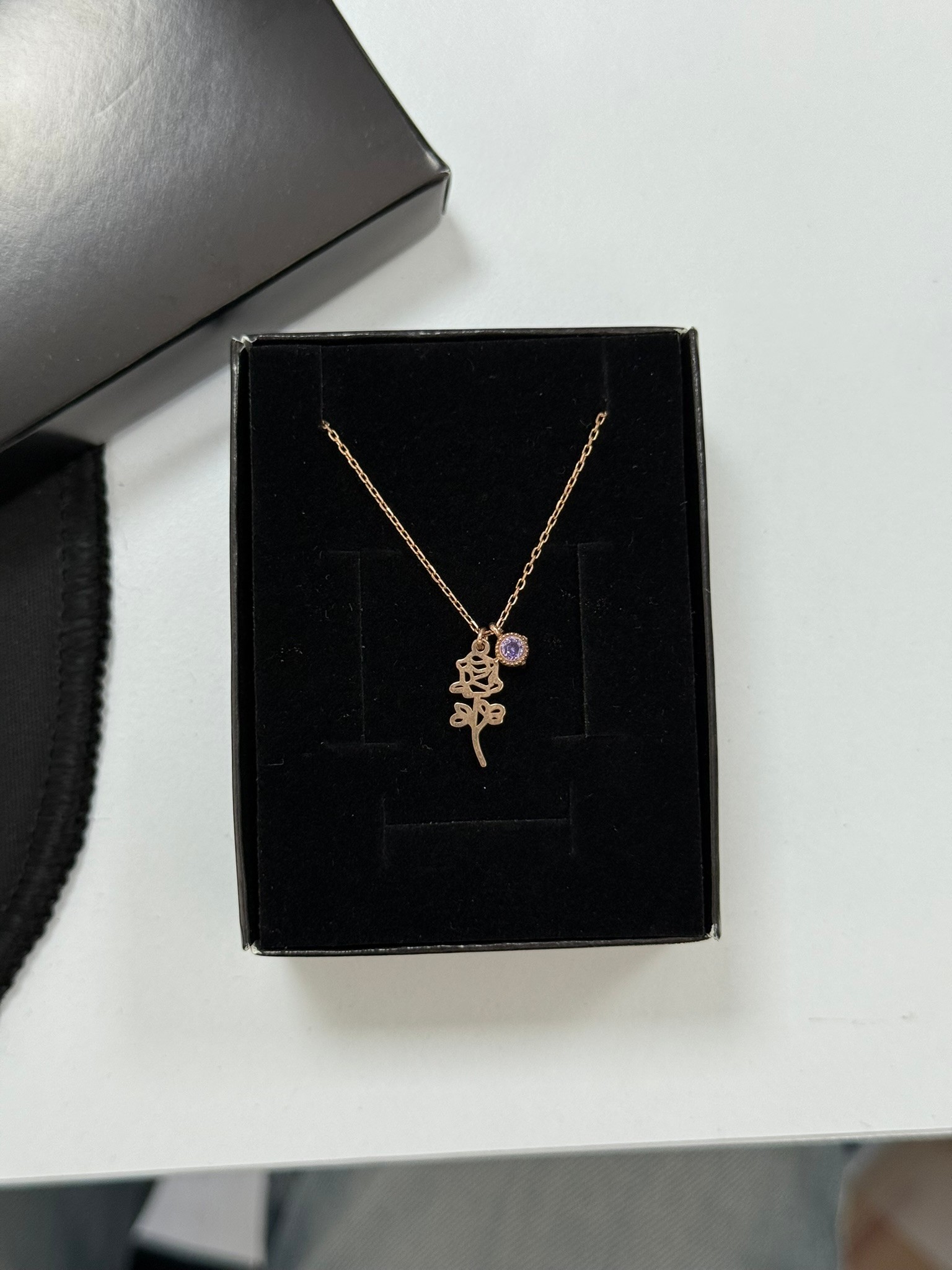 925 Ayar Gümüş Kolye Çiçek Rose
