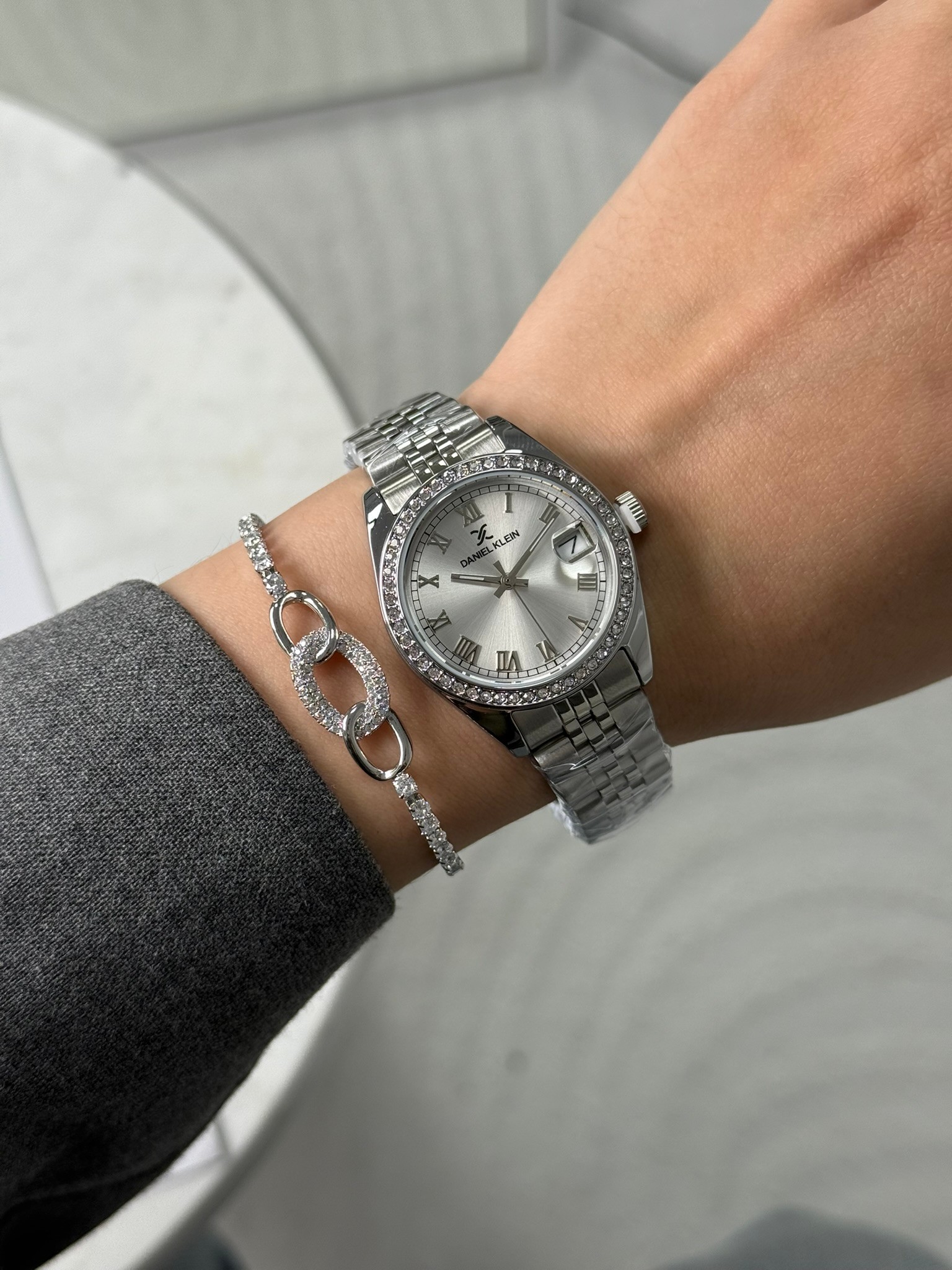 Daniel Klein Garantili Premium Kadın Kol Saati Gümüş Renk (Beyaz Kadran) RSDK-096