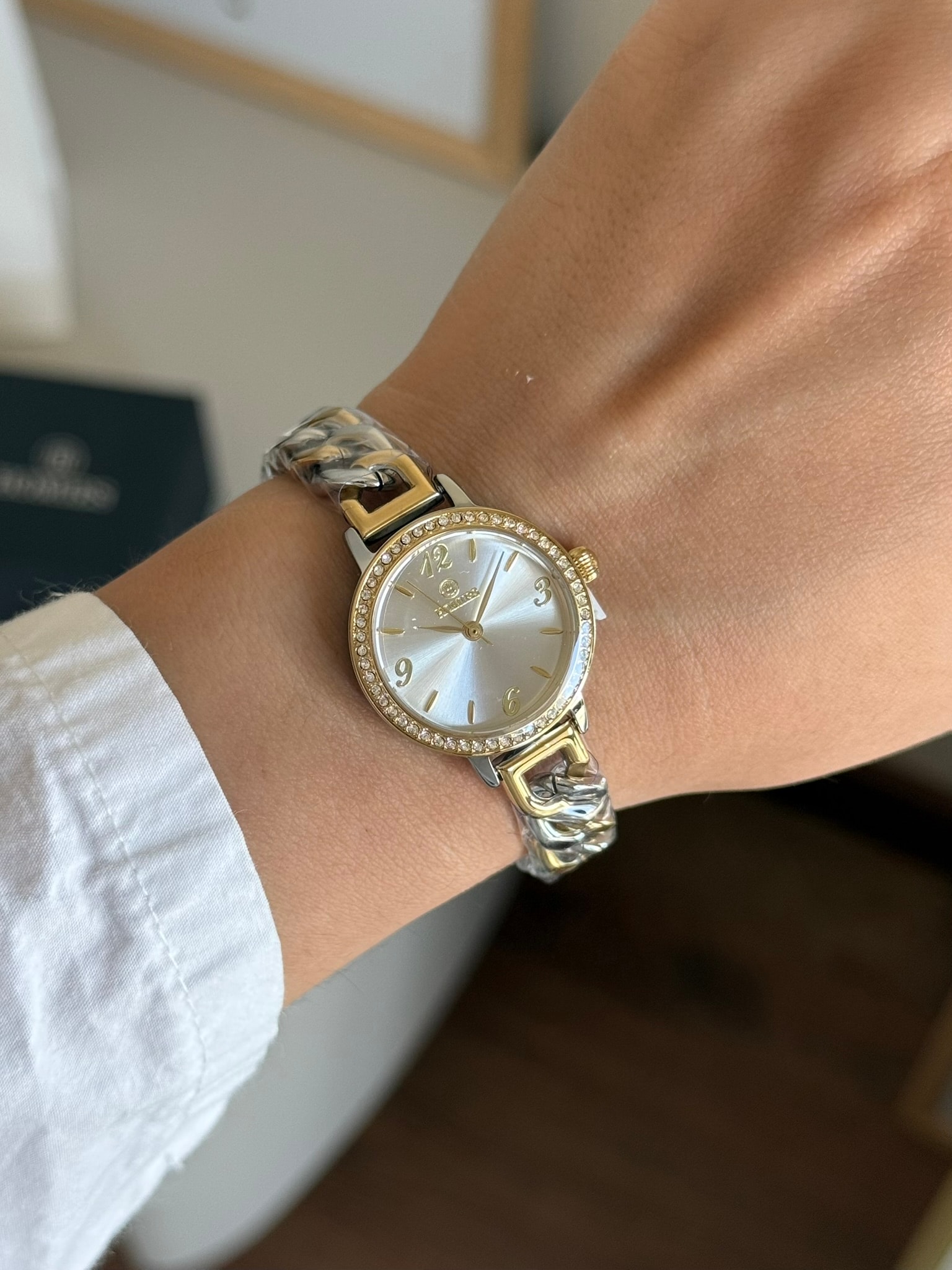 Homies Garantili Premium Kol Saati Gold-Gümüş (Beyaz Kadran) RSHMS-282